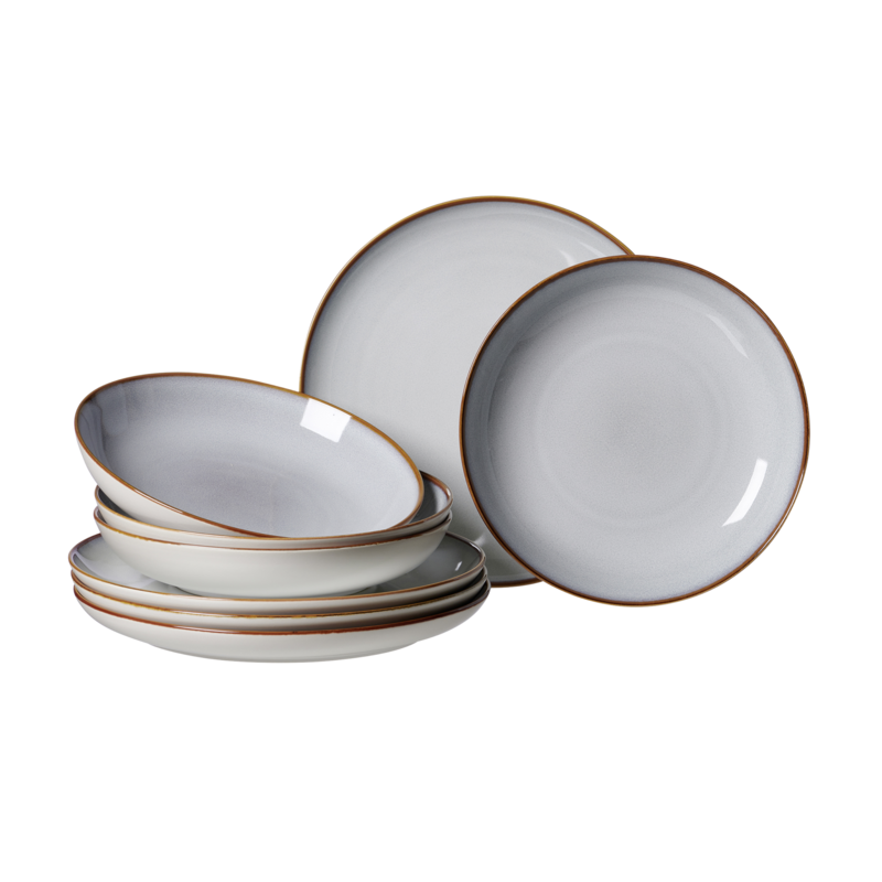Geschirr-Set Portofino 8-teilig Grau Geschirr-Set Portofino 8-teilig Grau