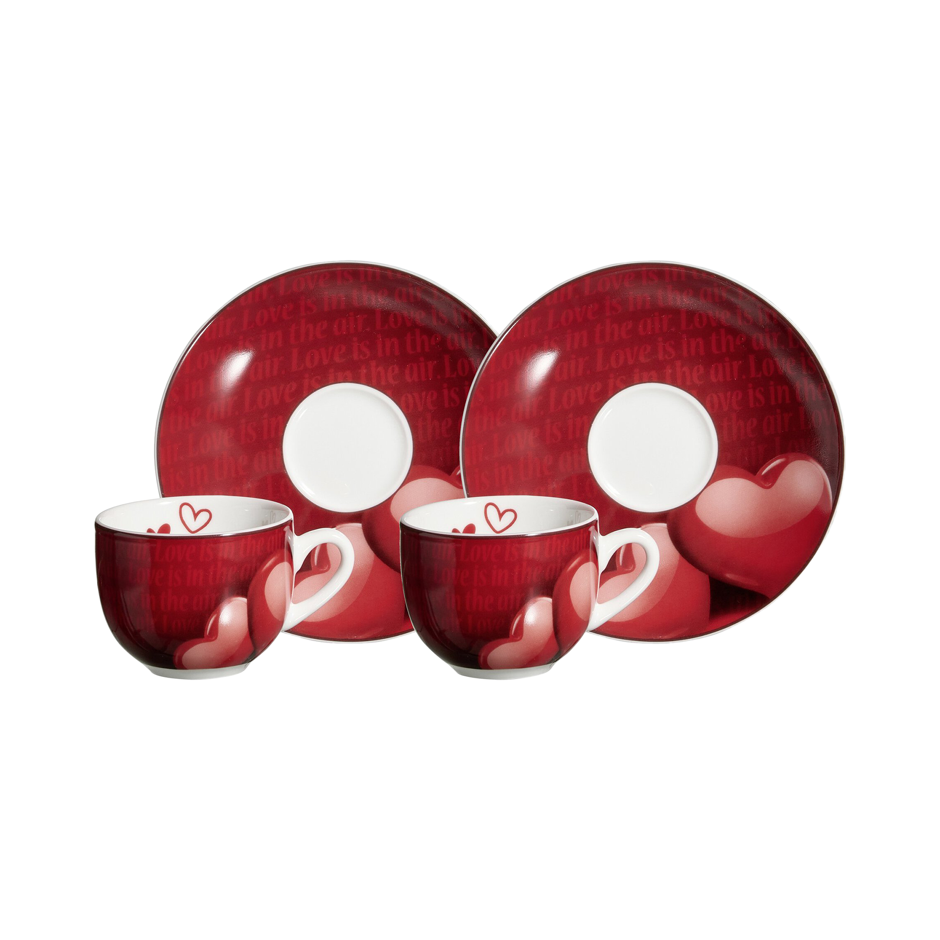 Espresso-Set Amore 4-teilig Rot Espresso-Set Amore 4-teilig Rot