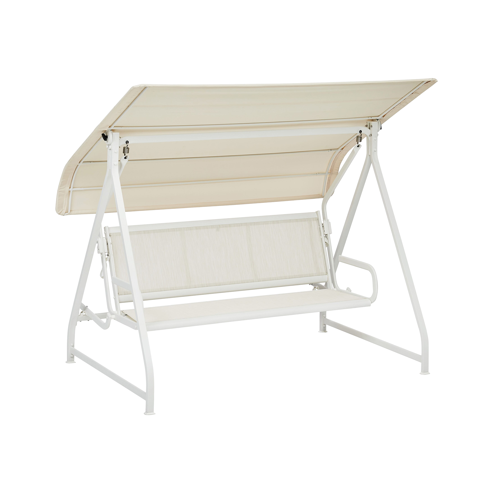 Kettler Hollywoodschaukel Paradiso Bezug Beige Gestell Weiß matt