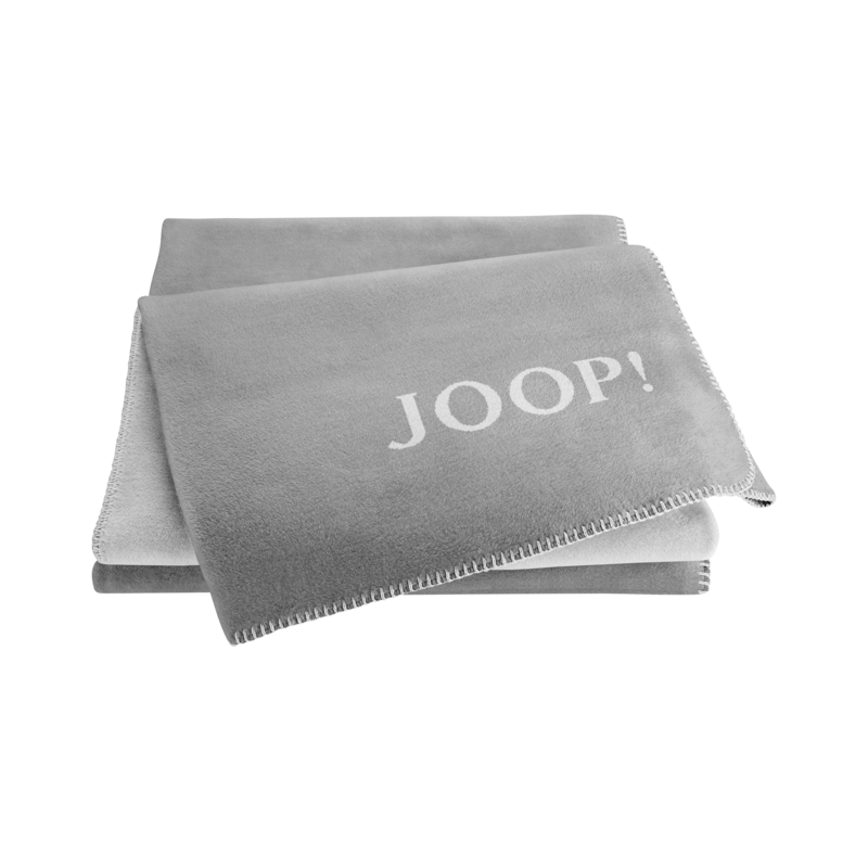 JOOP! Decke JOOP! Uni Doubleface Graphit-Rauch 150x200cm