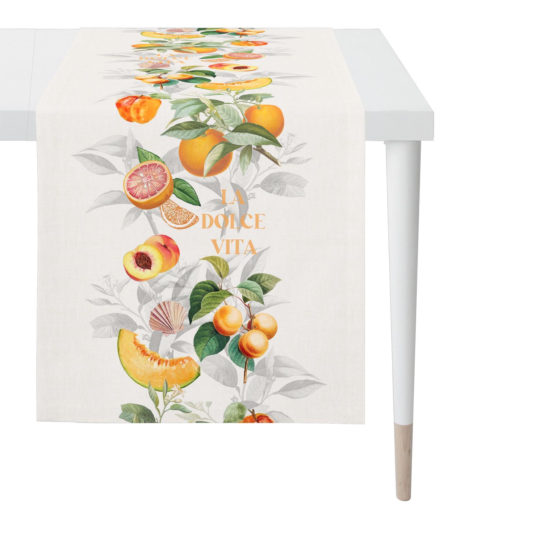Tischläufer Früchte Orange 48x140 Tischläufer Früchte Orange 48x140
