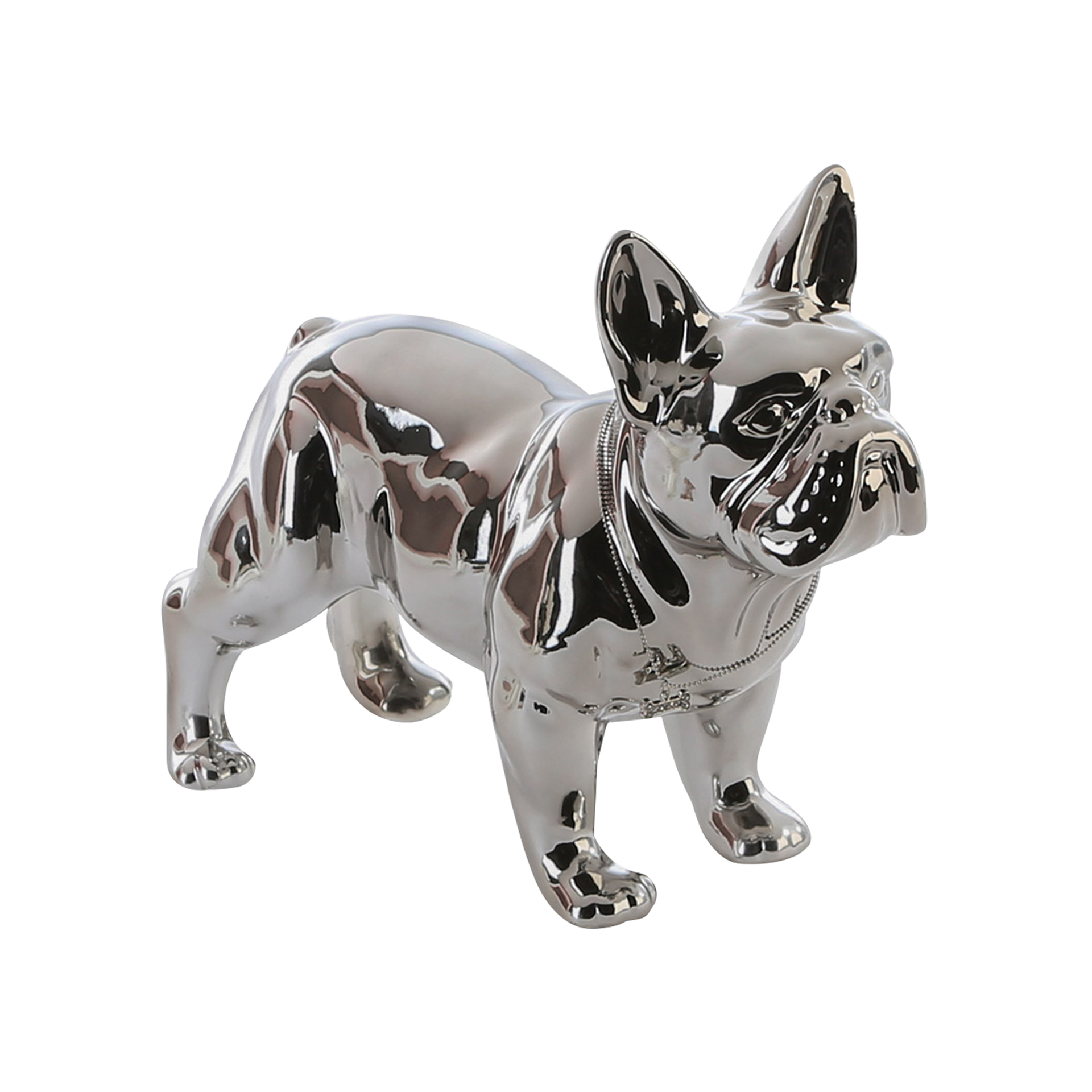 Dekofigur Bulli Silber Dekofigur Bulli Silber