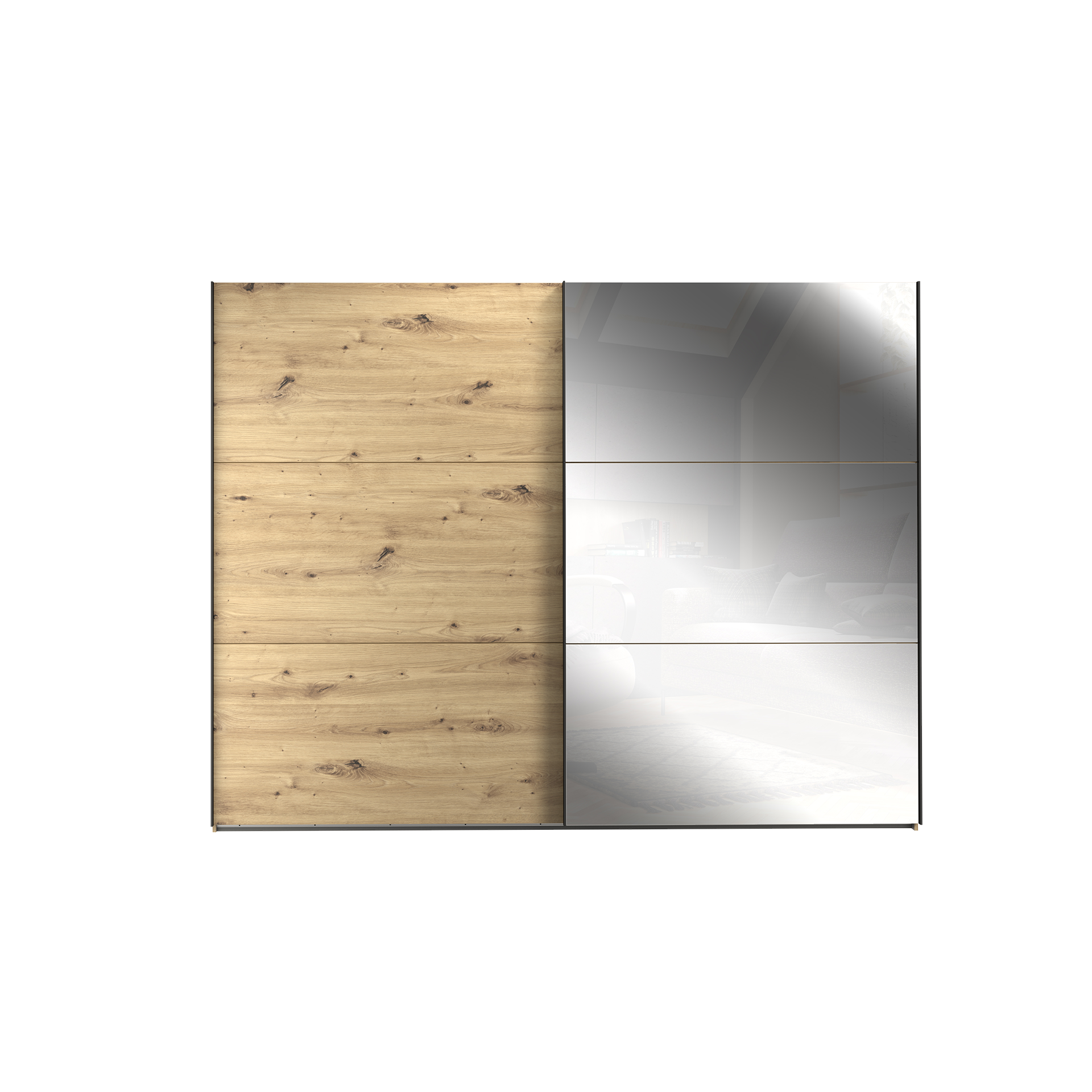 Schwebetürenschrank Thala Eichefarben 269.9 cm breit