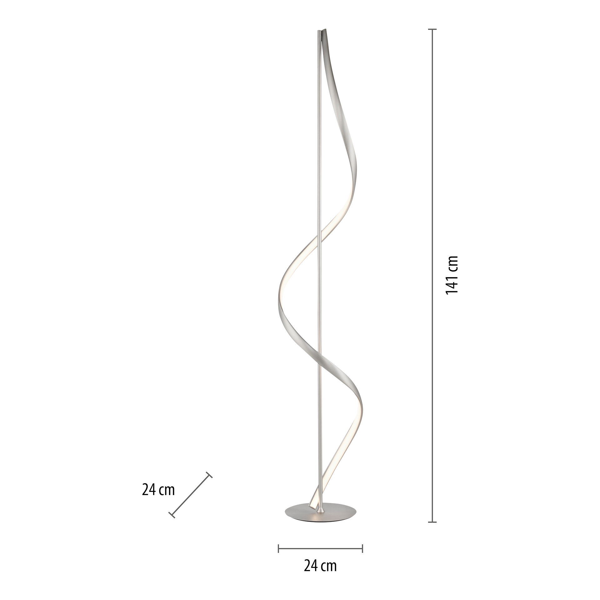 Stehleuchte Q-SWING Silber Stehleuchte Q-SWING Silber