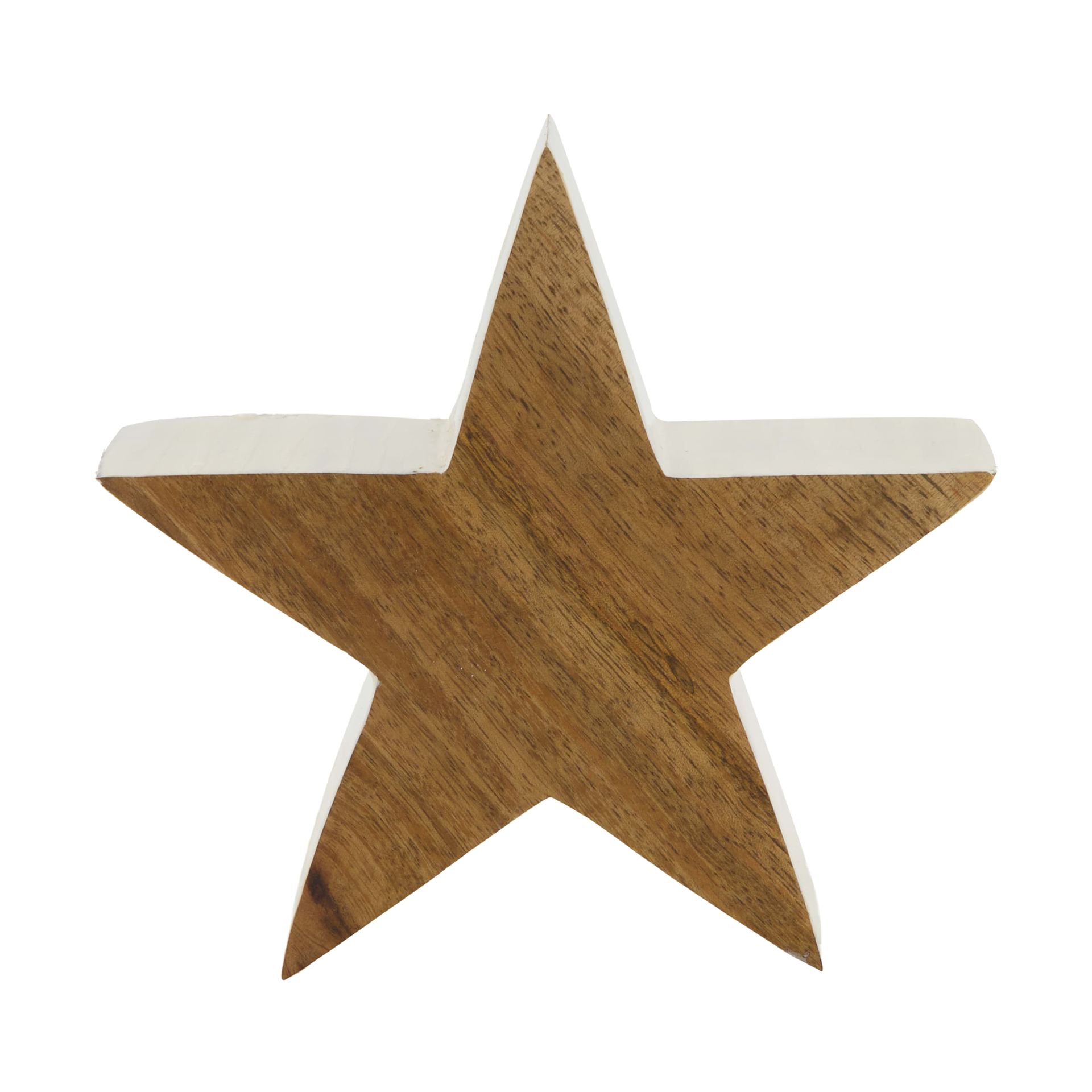 Dekoaufsteller Stern Natur-Weiß Dekoaufsteller Stern Natur-Weiß