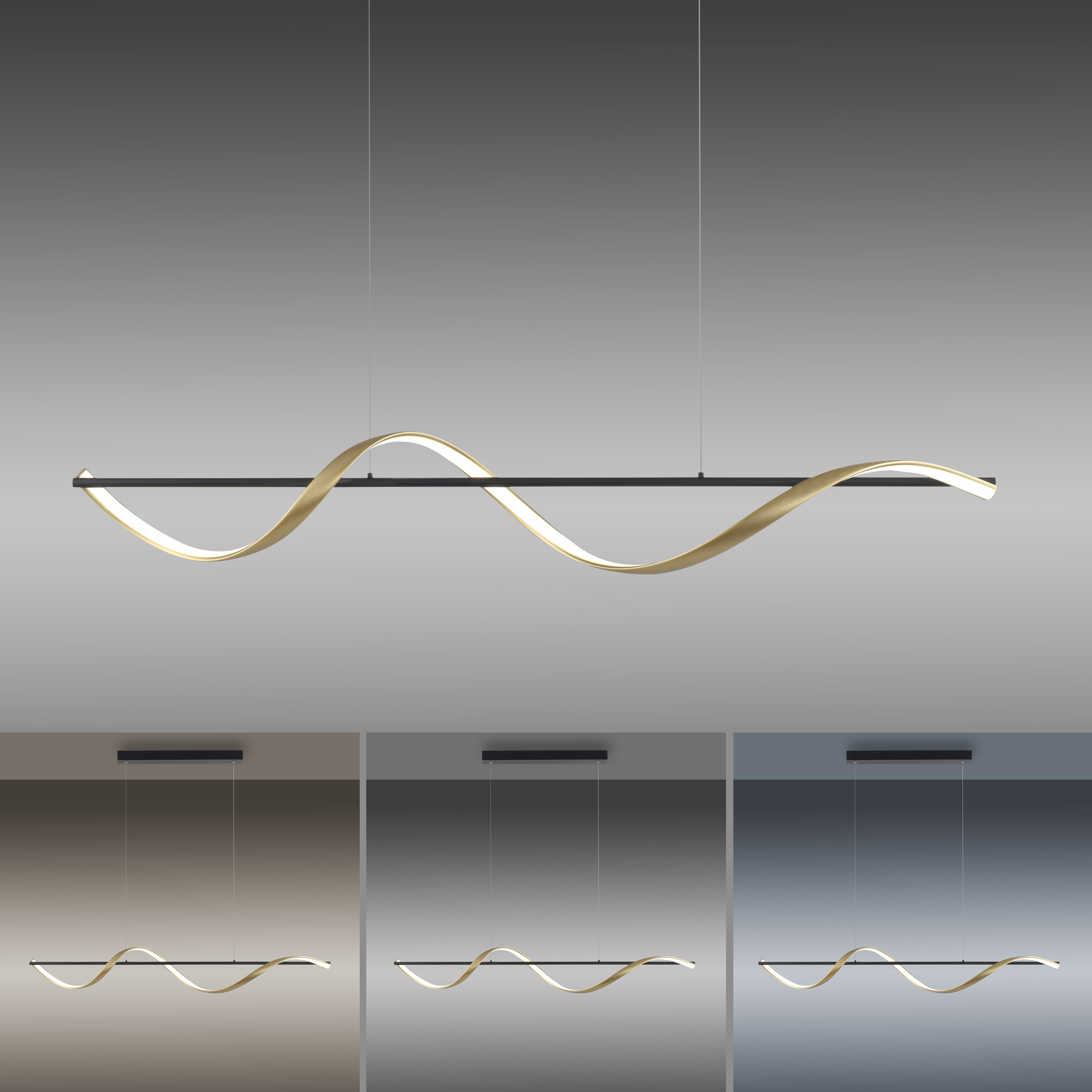 Pendelleuchte Q-SWING goldfarben Anthrazit Silber Pendelleuchte Q-SWING goldfarben Anthrazit Silber