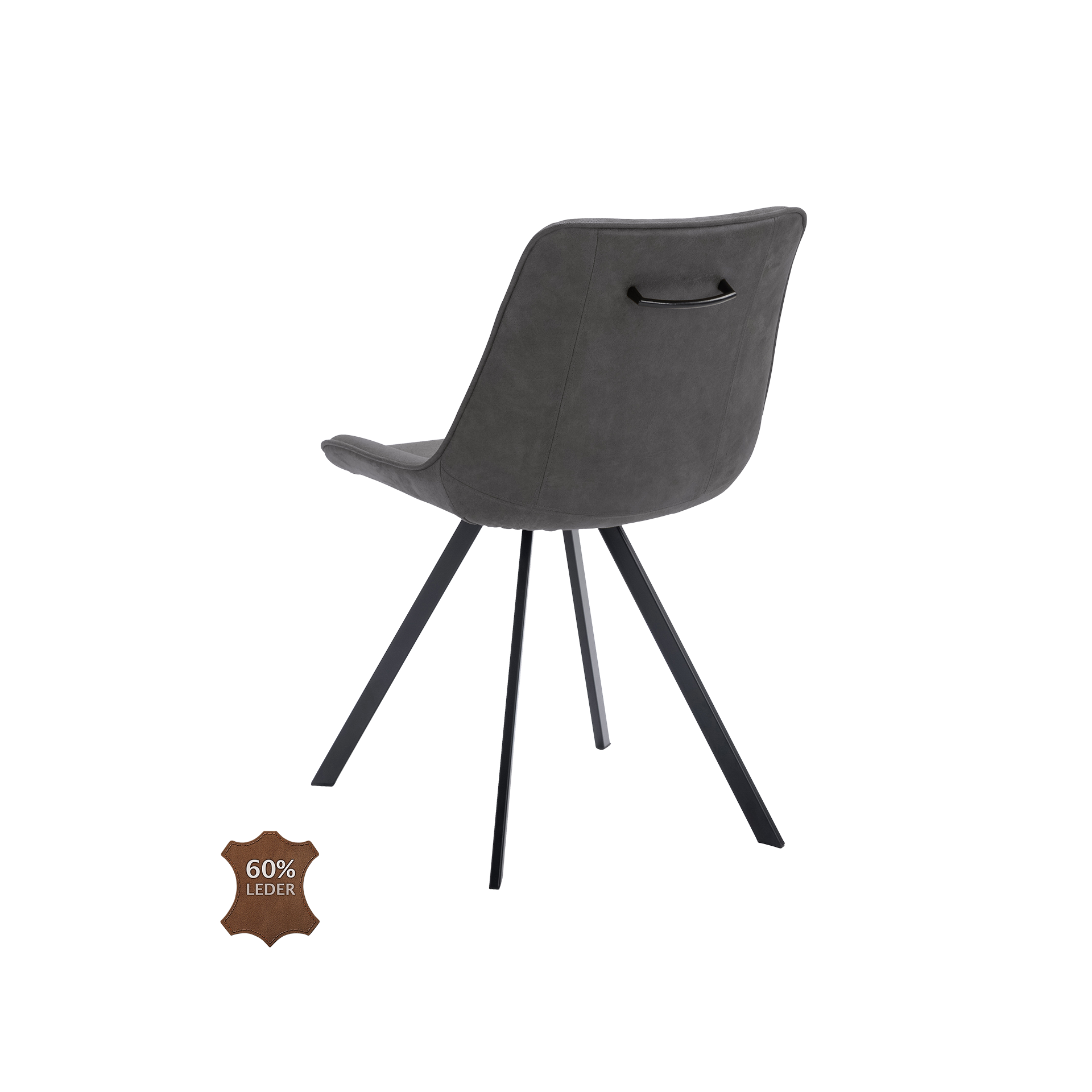 Natura Stuhl Wesley Bezug Stoff Bull Graphite Gestell Metall Schwarz pulverbeschichtet Natura Stuhl Wesley Bezug Stoff Bull Graphite Gestell Metall Schwarz pulverbeschichtet