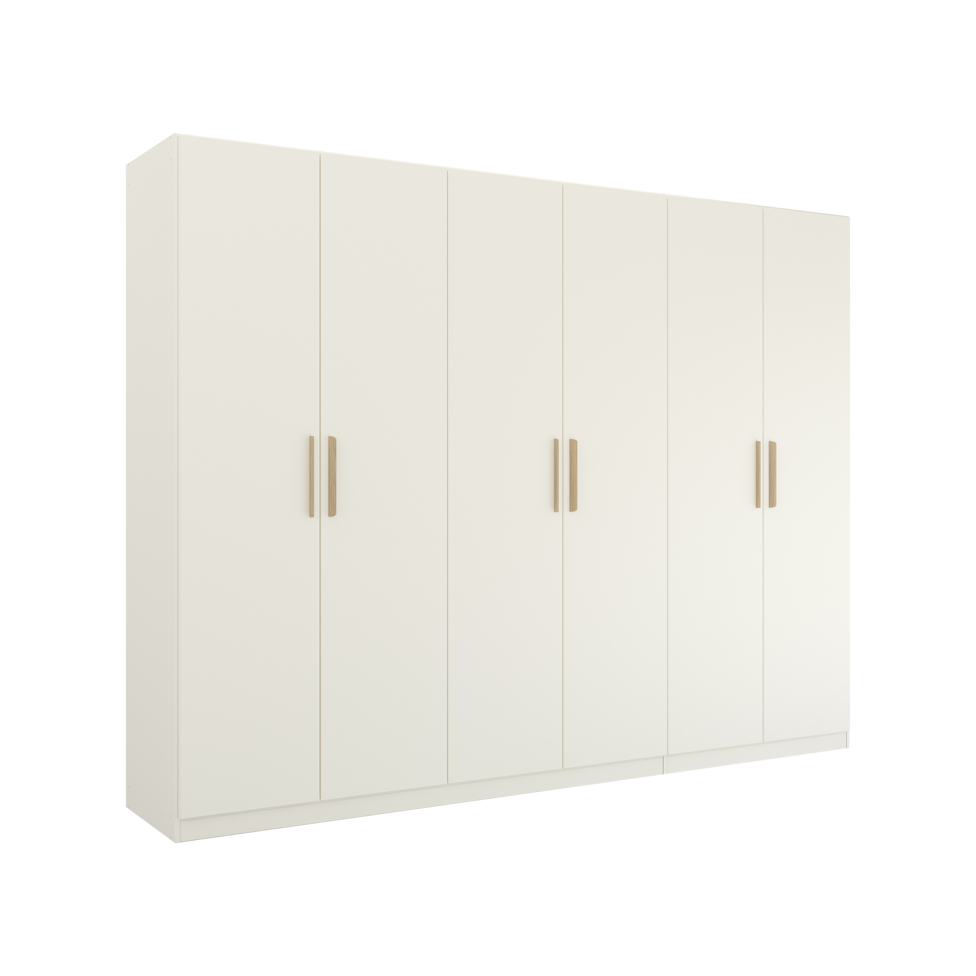 Drehtürenschrank Skandi 6-türig Weiß 54*271*210 Drehtürenschrank Skandi 6-türig Weiß 54*271*210