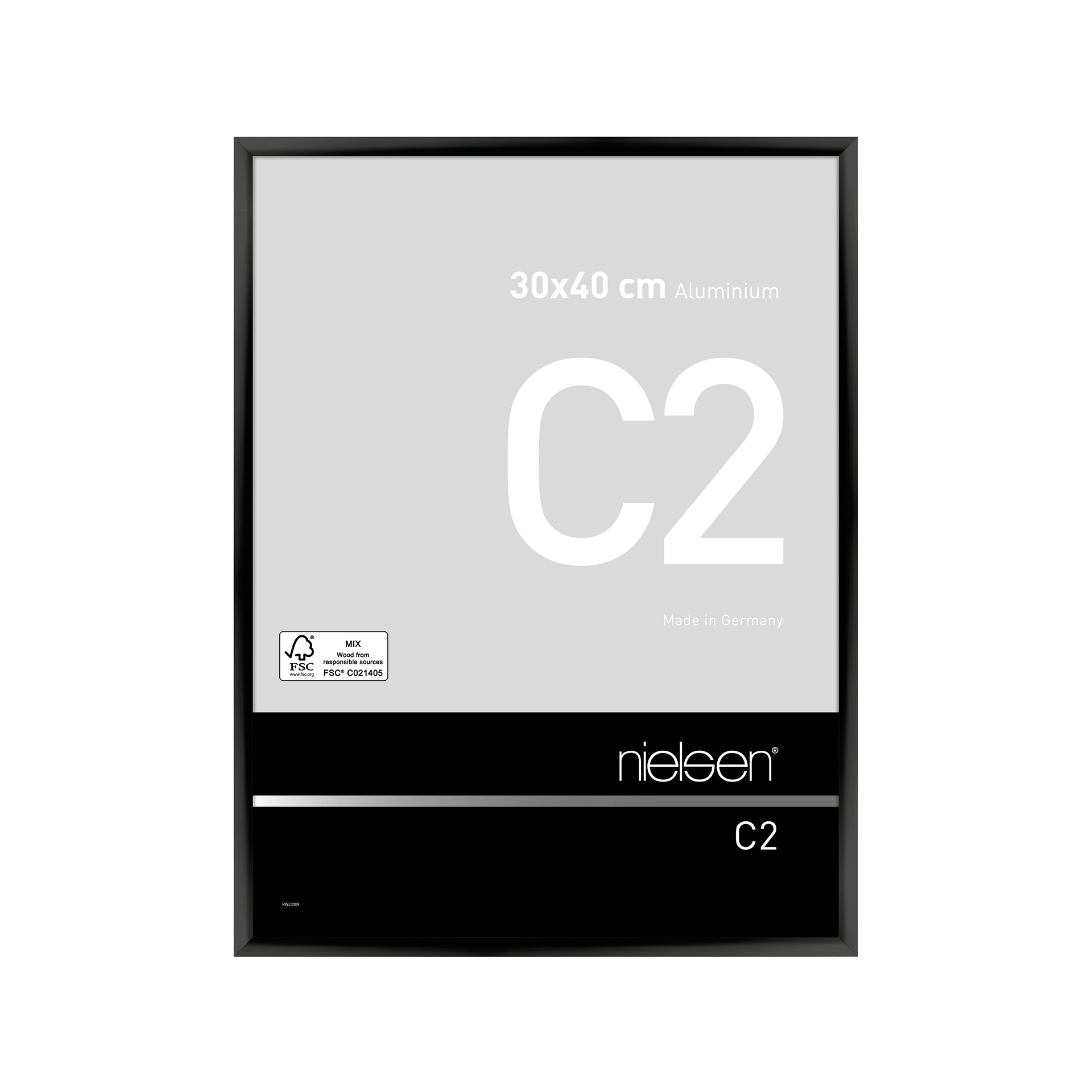 Bilderrahmen C2 Eloxal schwarz glanz Bilderrahmen C2 Eloxal schwarz glanz