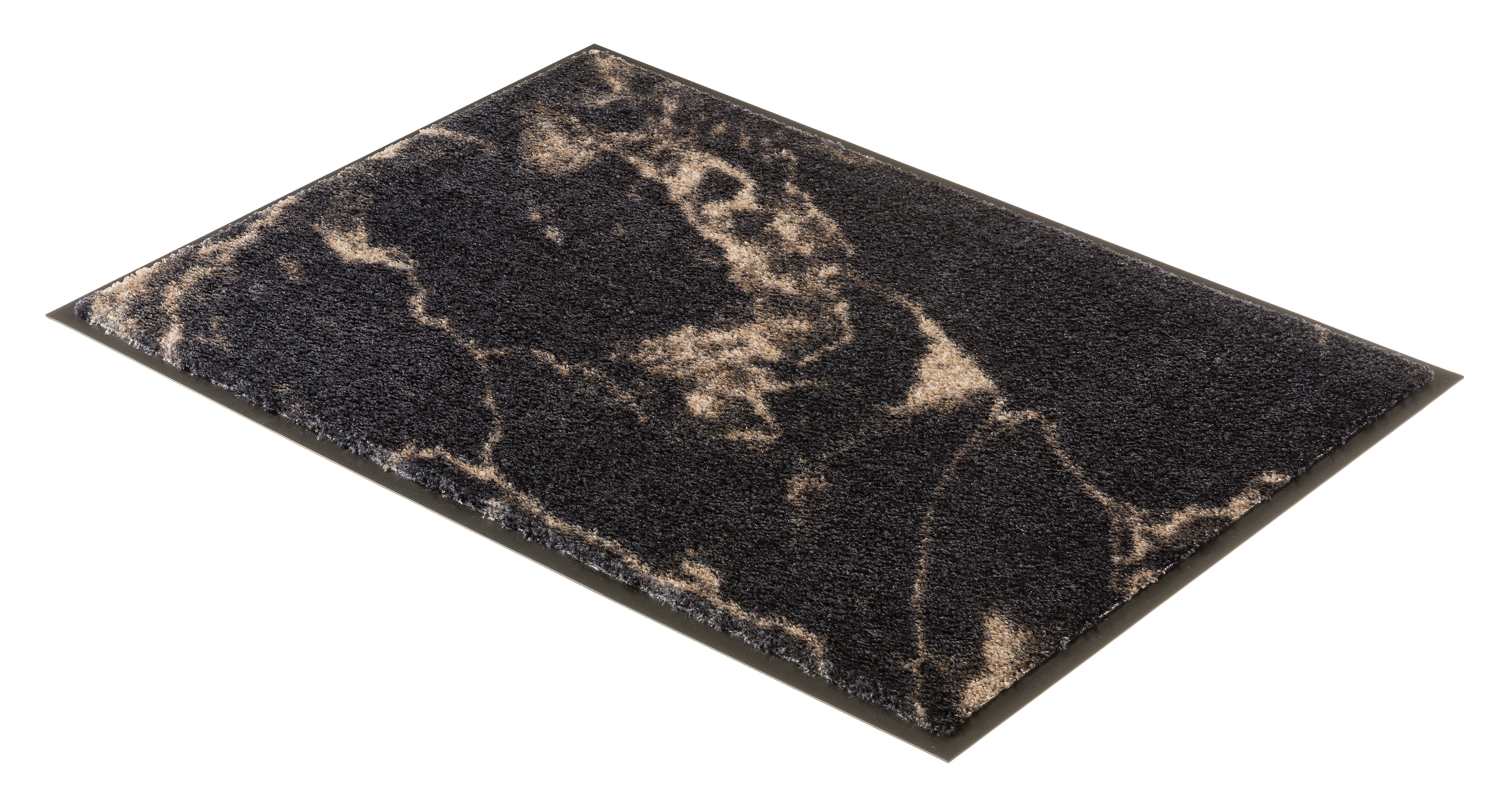 SCHÖNER WOHNEN-Kollektion Fußmatte Miami 50x70 Marmor Anthrazit-Grau SCHÖNER WOHNEN-Kollektion Fußmatte Miami 50x70 Marmor Anthrazit-Grau