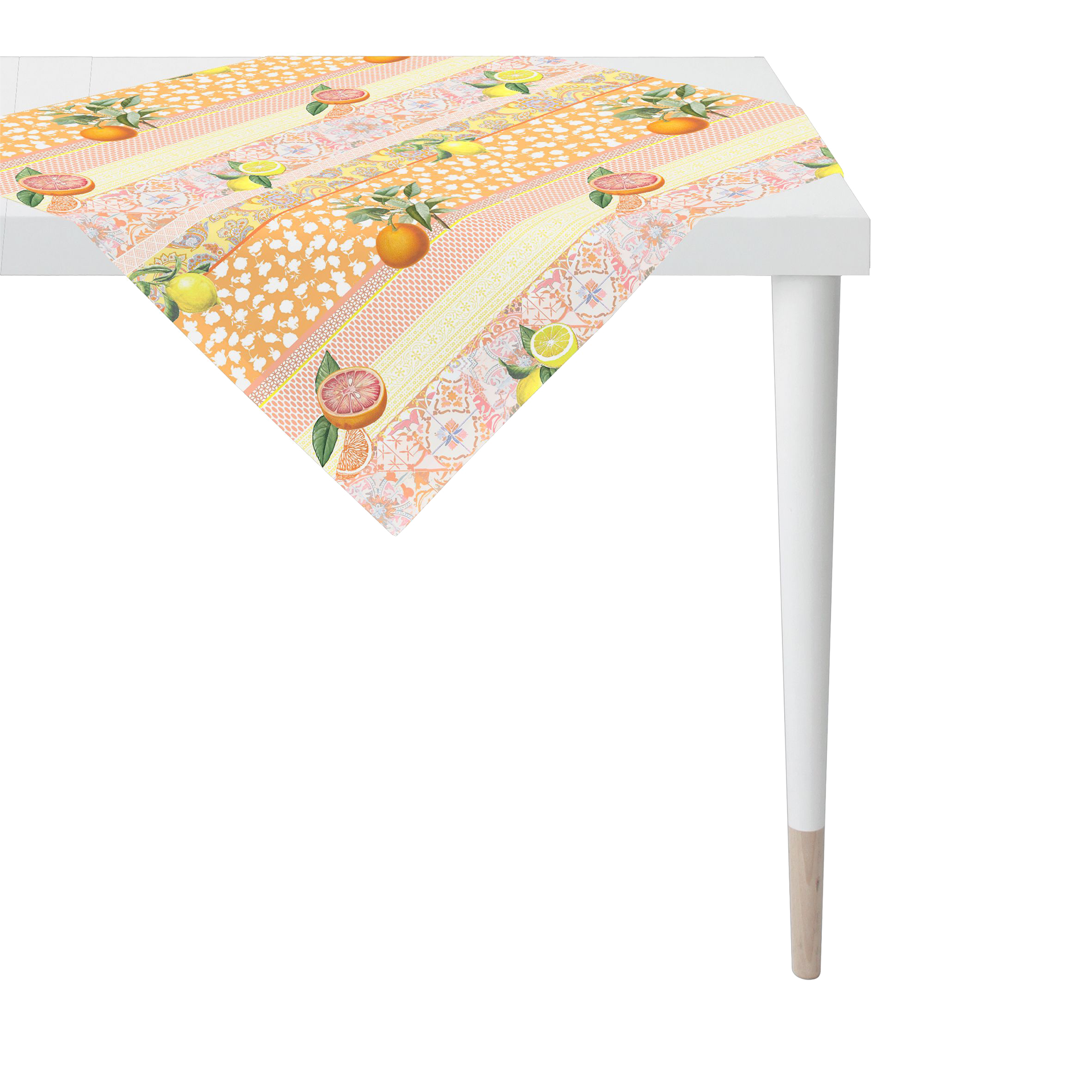 Tischdecke Paisley Citrus Orange 88x88 Tischdecke Paisley Citrus Orange 88x88