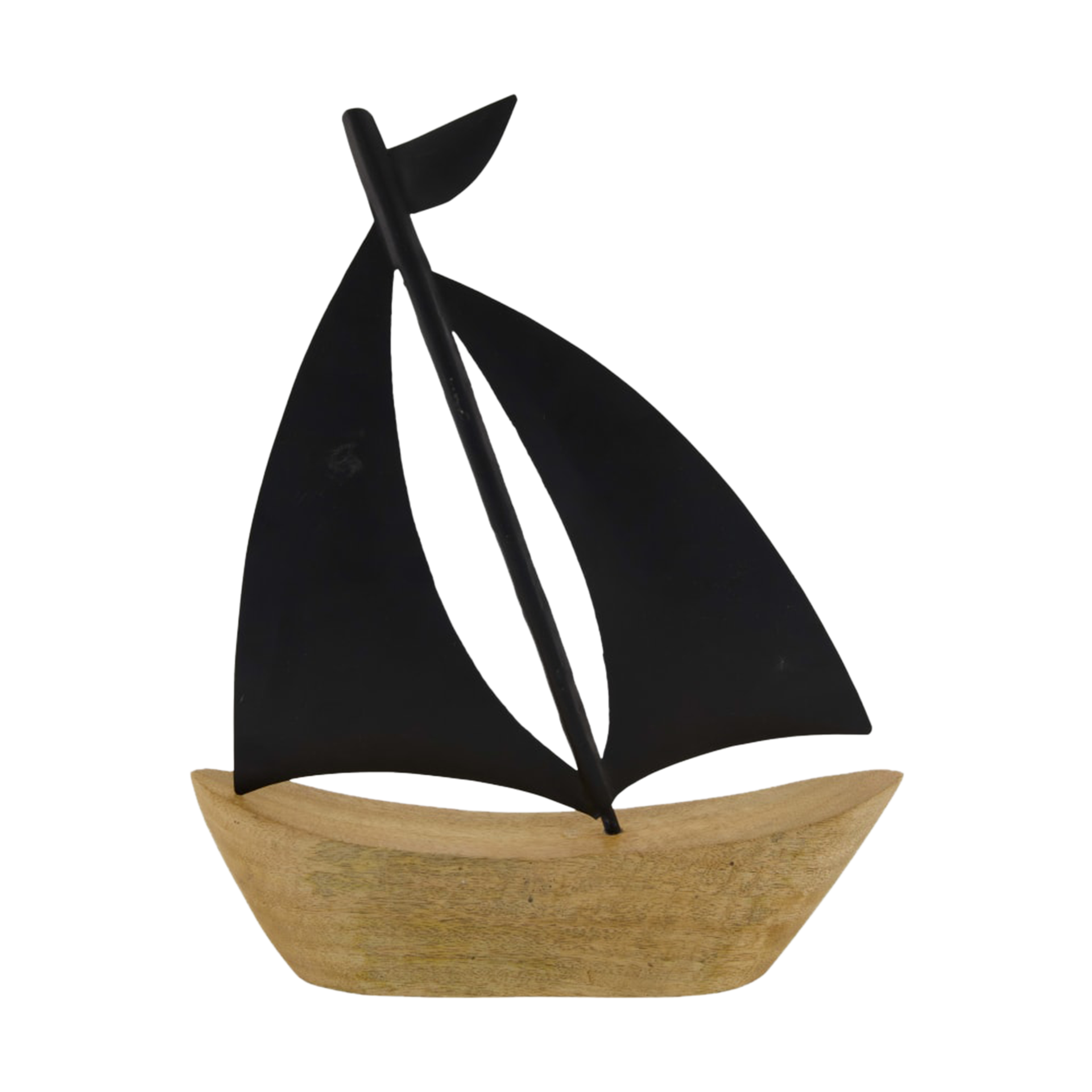 Dekofigur Boat Natur-Schwarz