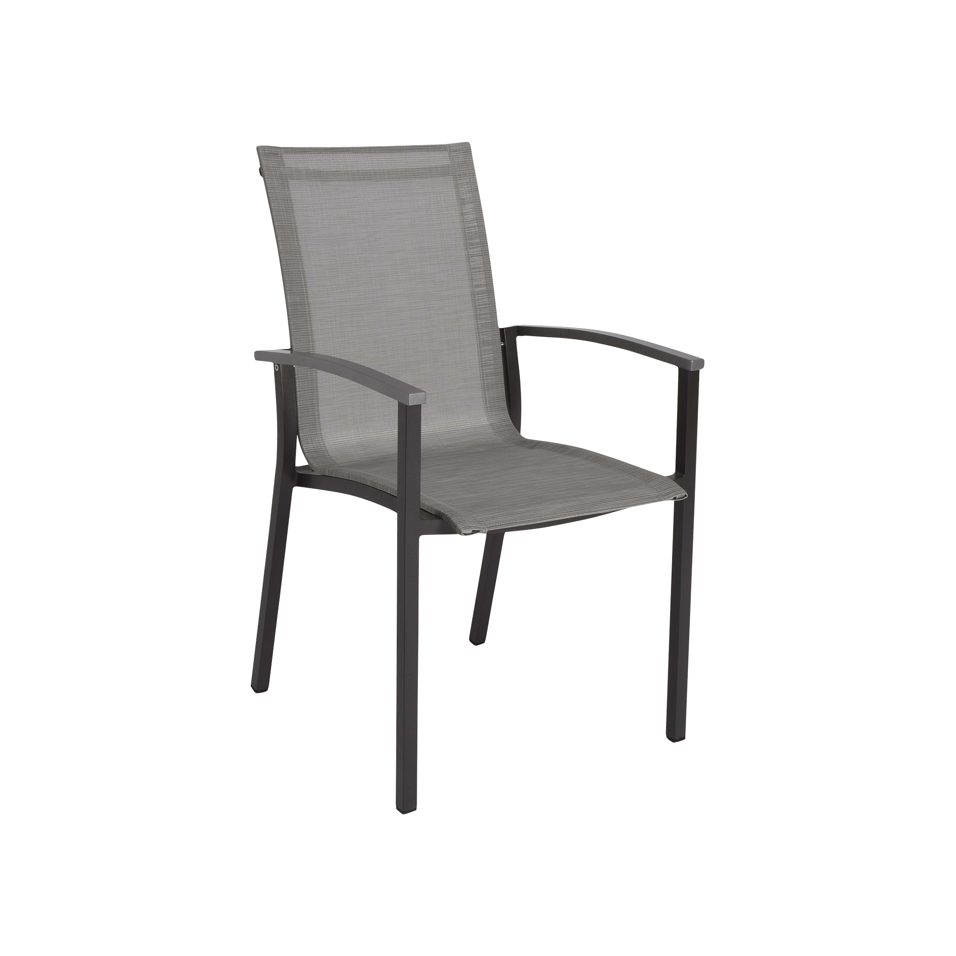 Stern Stapelsessel Evoee Armlehne Graphit Bezug Silber Gestell Anthrazit