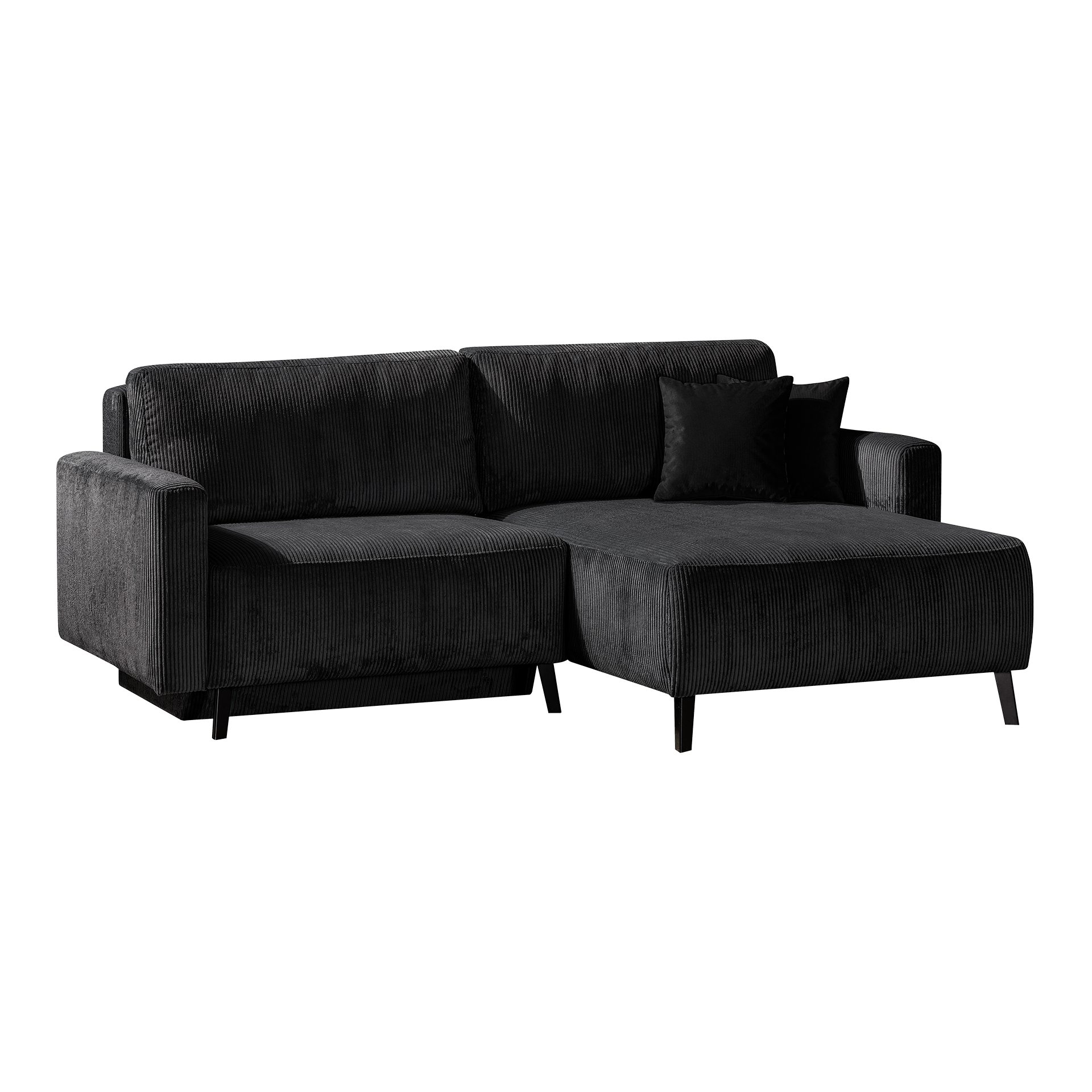 Ecksofa Hakoon Bezug Schwarz Bettfunktion Bettkasten Sitz ausziehbar Rücken klappbar Ecksofa Hakoon Bezug Schwarz Bettfunktion Bettkasten Sitz ausziehbar Rücken klappbar