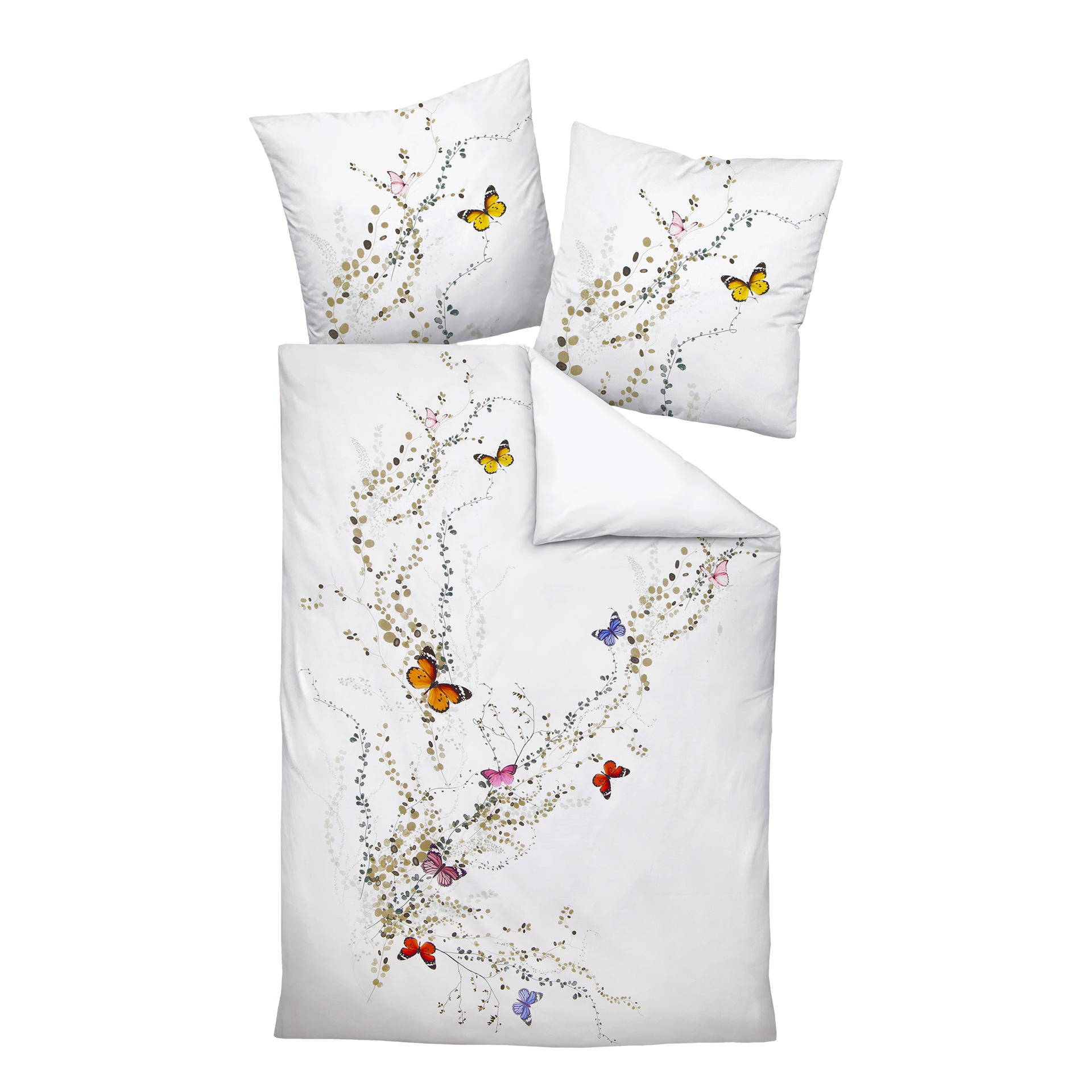 Satin Bettwäsche Art Olivgrün Multic 135x200cm Satin Bettwäsche Art Olivgrün Multic 135x200cm