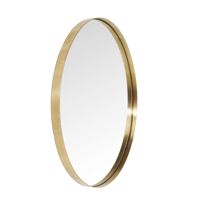 Kare Spiegel Curve rund 100 cm Gold