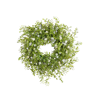 Kunstpflanze Blütenkranz Cream