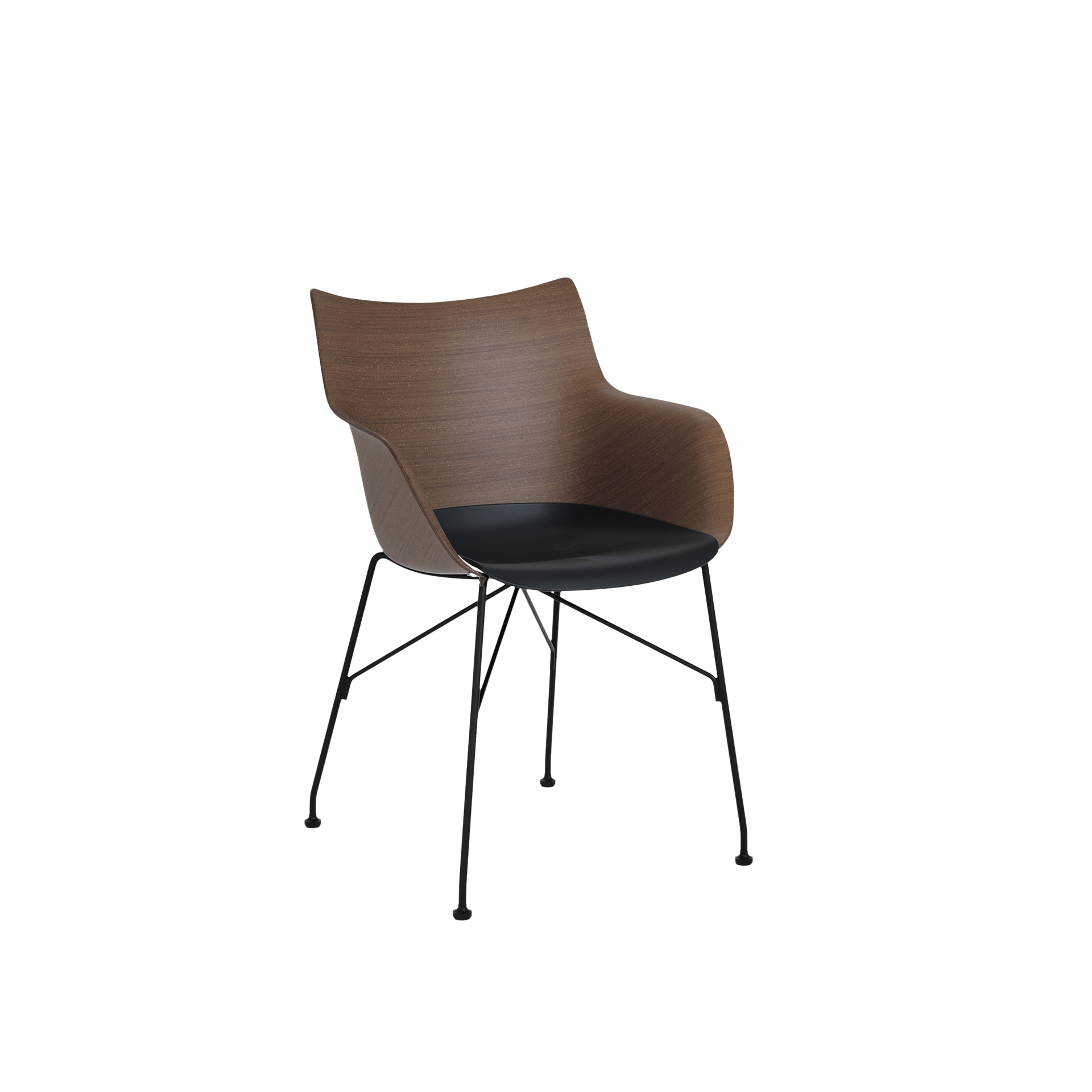 Kartell® Armlehnstuhl Q/Wood Braun