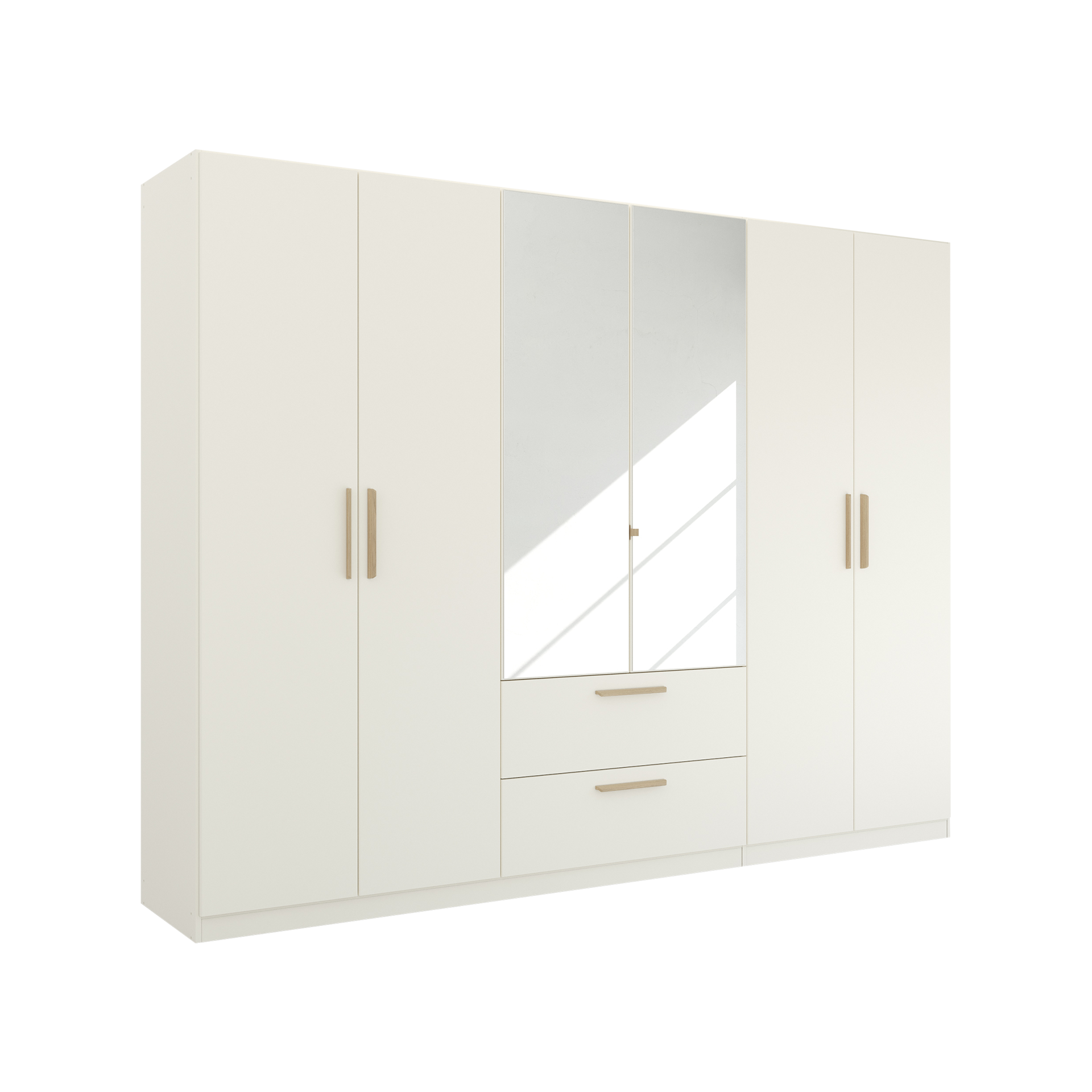 Drehtürenschrank Skandi 6-türig Weiß 54*226*210 Drehtürenschrank Skandi 6-türig Weiß 54*226*210