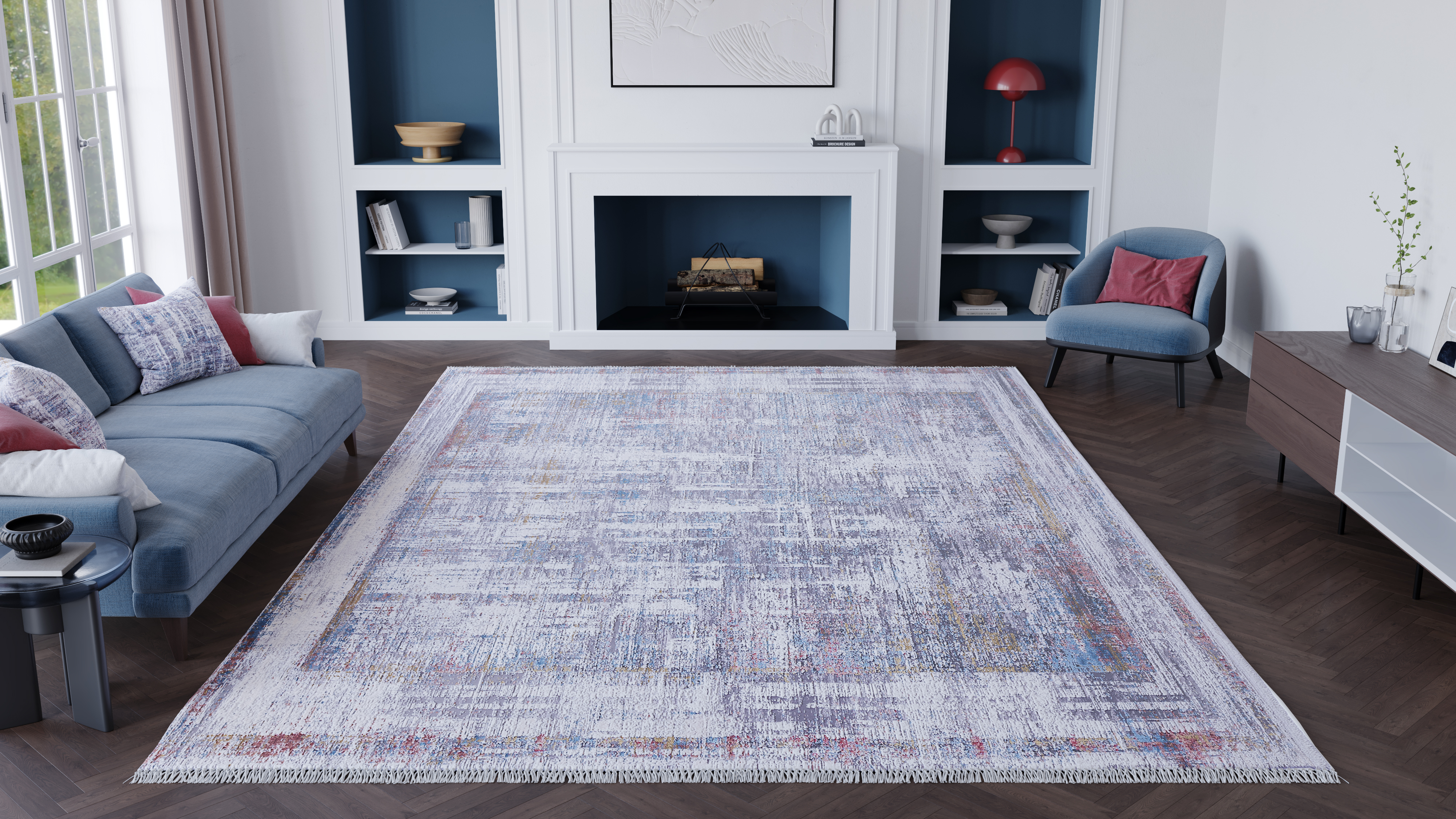 Teppich Atlantis 200x250cm blau grau Teppich Atlantis 200x250cm blau grau
