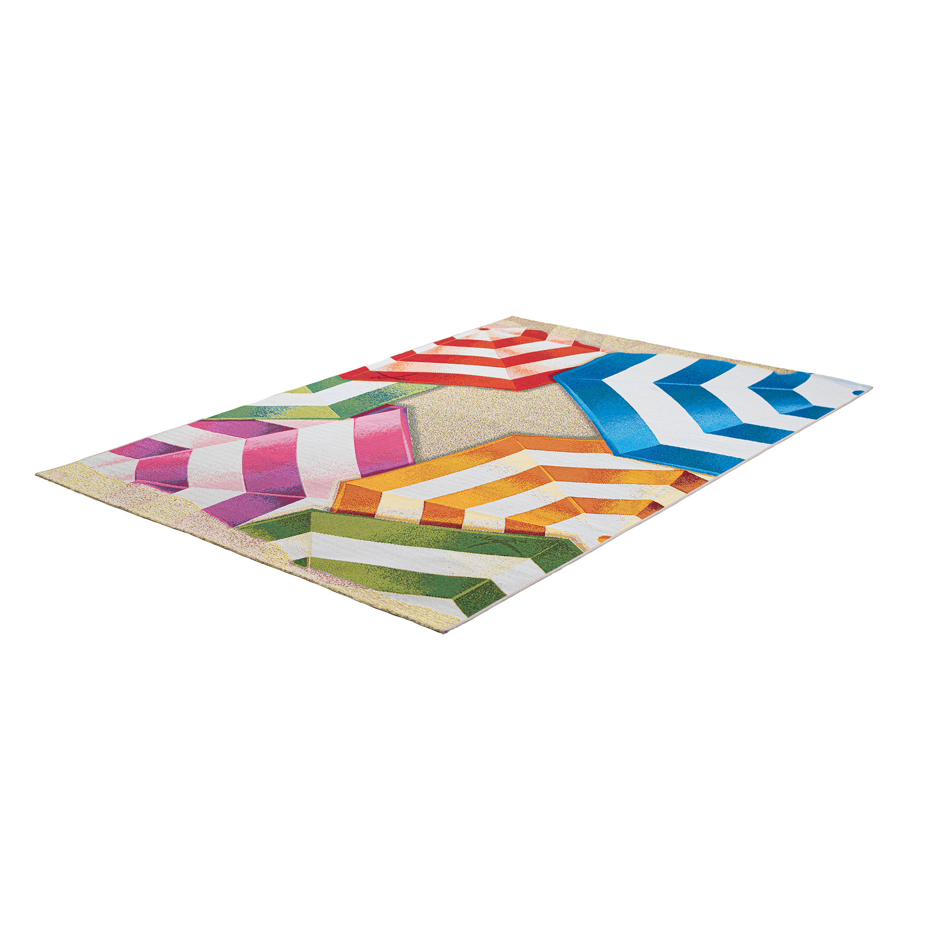 Outdoorteppich Sansibar Rantum Beach 80x165 Schirme Multicolor Outdoorteppich Sansibar Rantum Beach 80x165 Schirme Multicolor