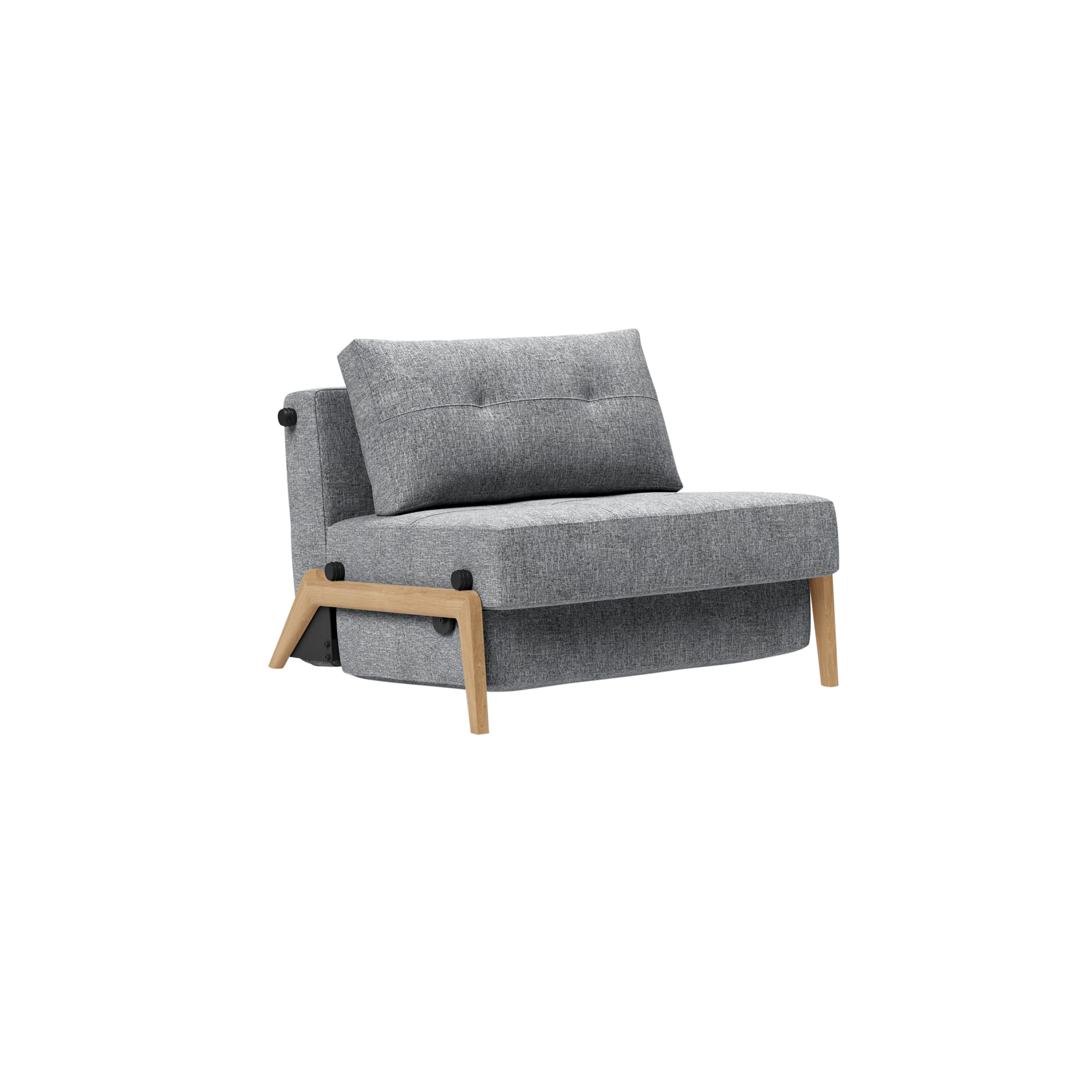 INNOVATION LIVING Schlafsessel Cubed Bezug Granit Gestell Holzfarben INNOVATION LIVING Schlafsessel Cubed Bezug Granit Gestell Holzfarben