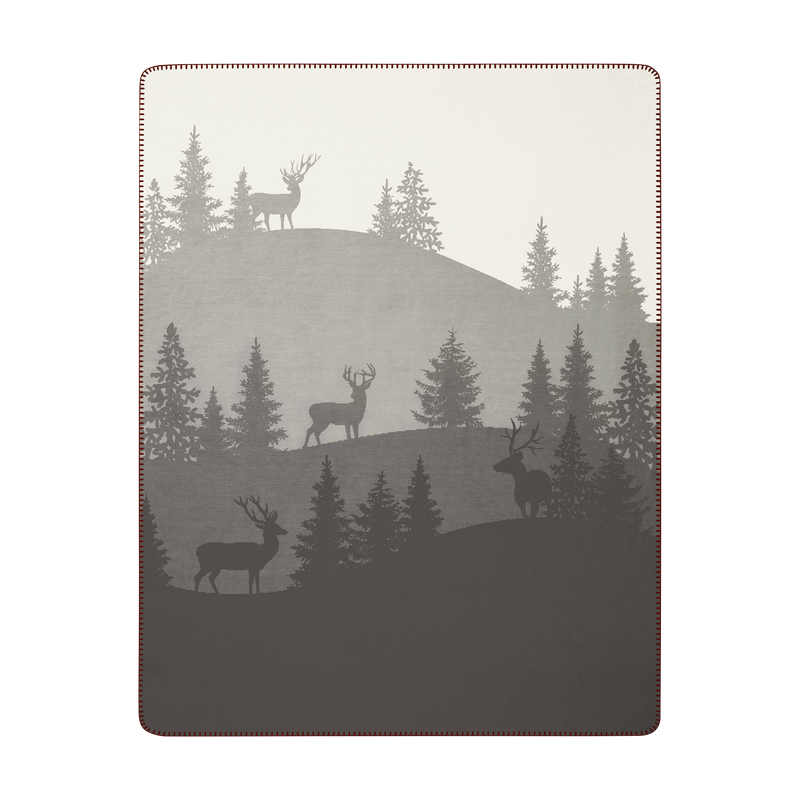 Biederlack Decke Deerlight Grau Natur 150x200cm
