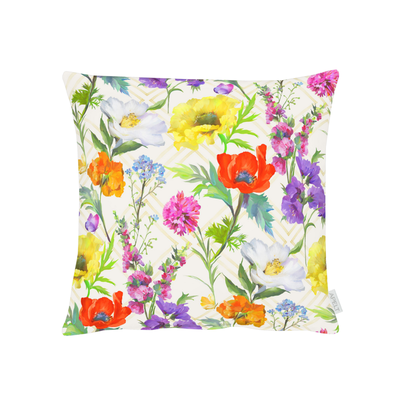 Kissen Sommerblumen all-over Multicolour 48x48cm