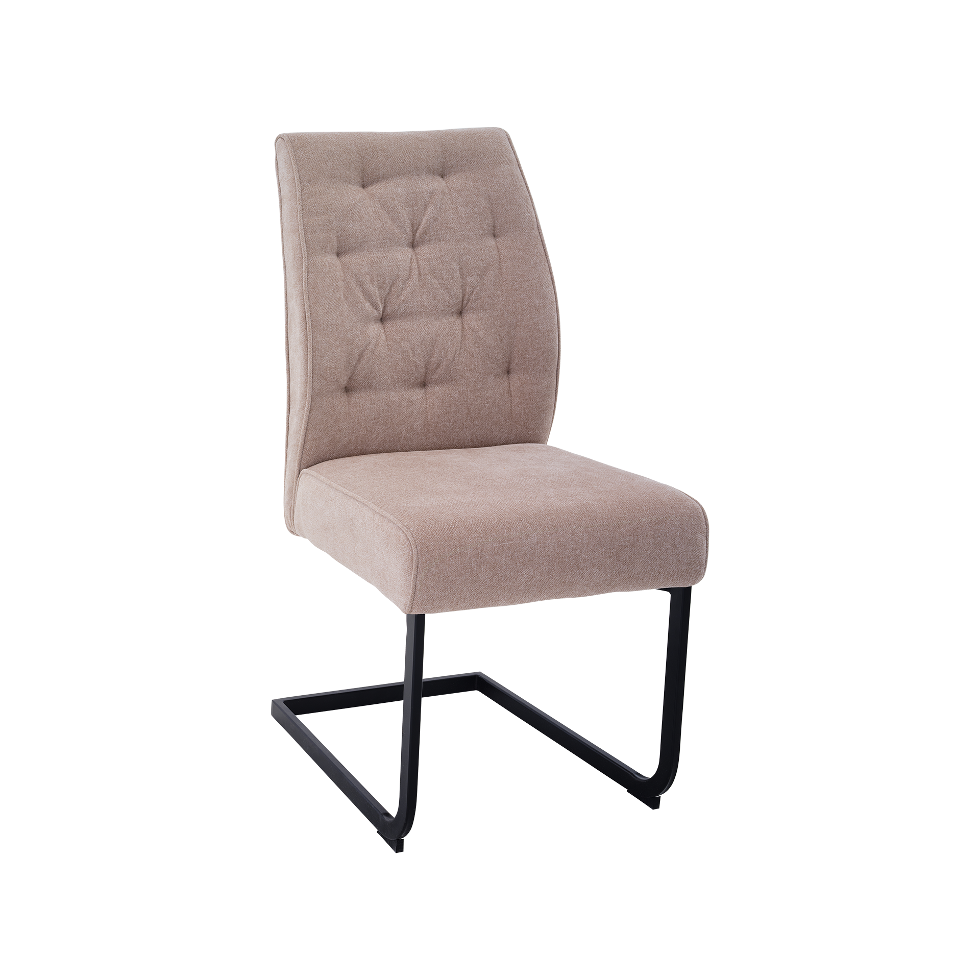 Schwingstuhl Ragna Bezug Beige Gestell Schwarz