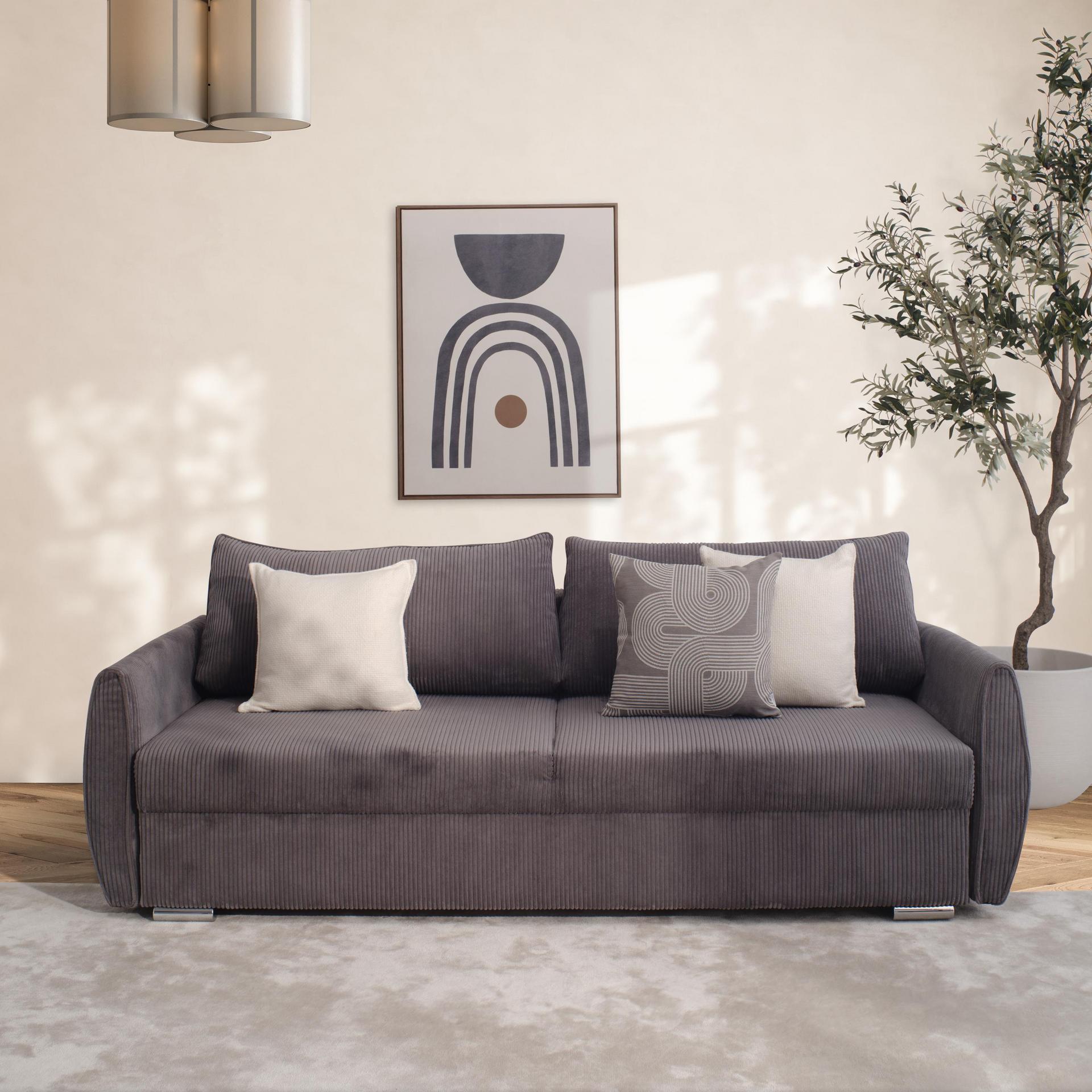 Paul Phillip Bigsofa Ariana 1 Bezug St. Lincoln Grau Fuß Silber Paul Phillip Bigsofa Ariana 1 Bezug St. Lincoln Grau Fuß Silber