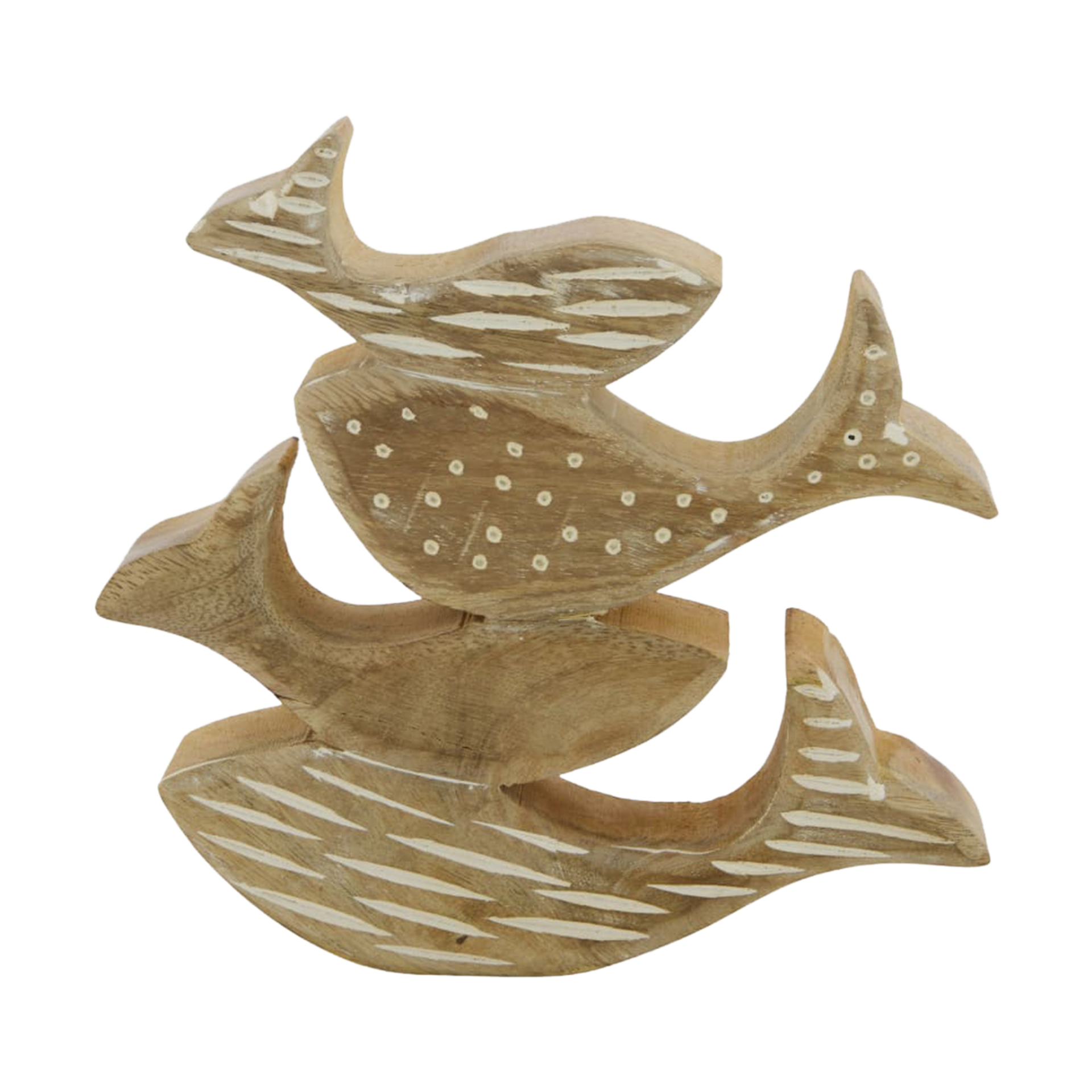 Dekofigur Fisch Natur-Weiß