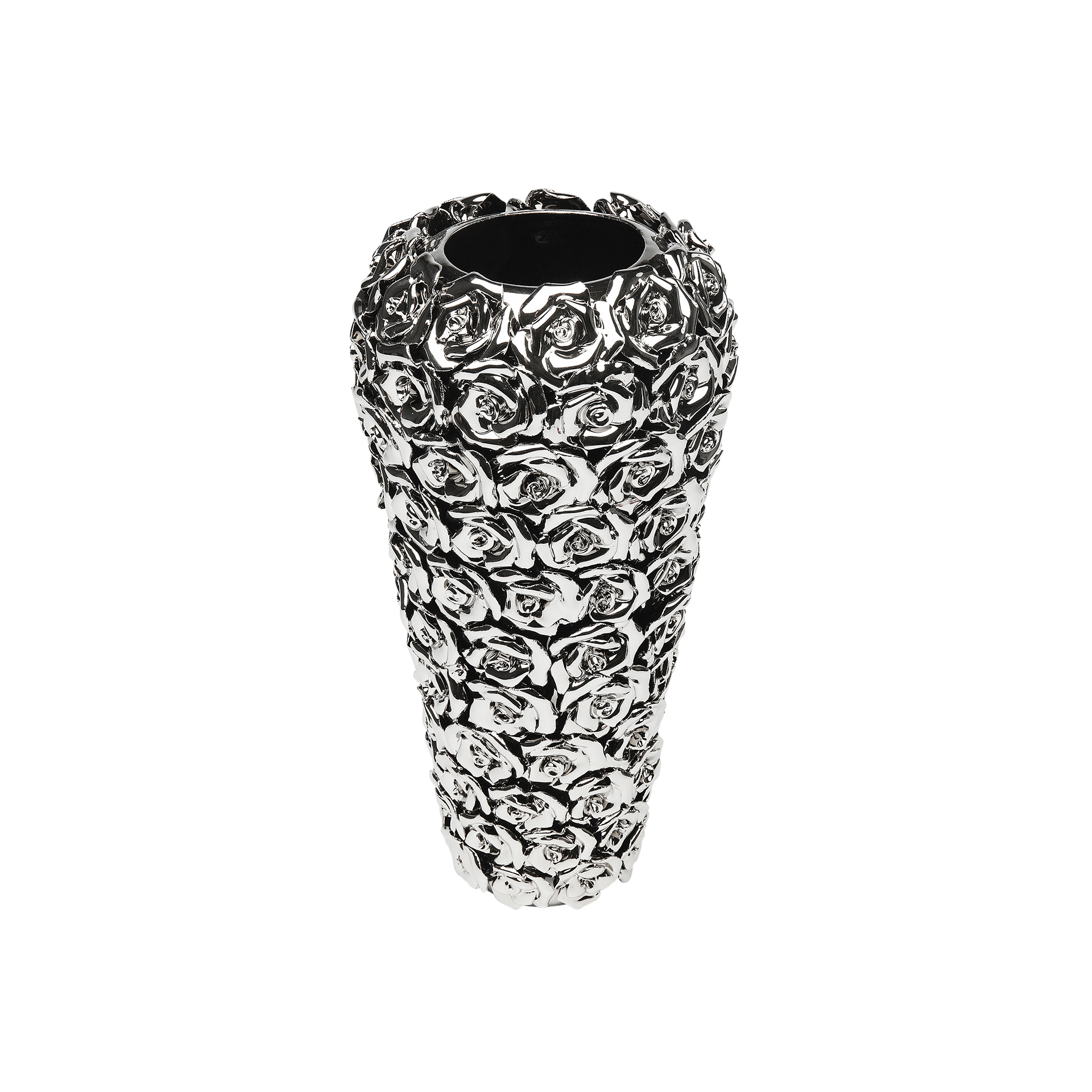 Kare Vase Multi Chrom Small Silber