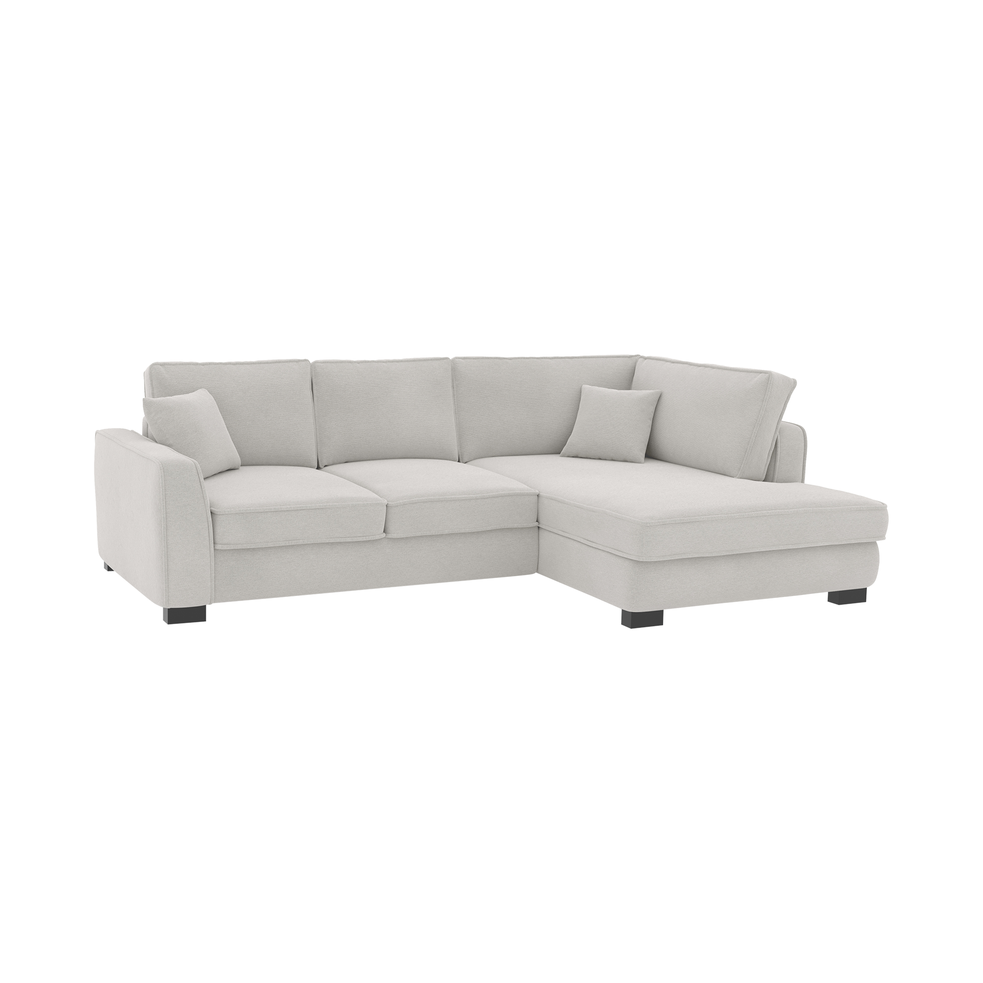 Ecksofa Barna Beige Gestell Ottomane rechts Ecksofa Barna Beige Gestell Ottomane rechts