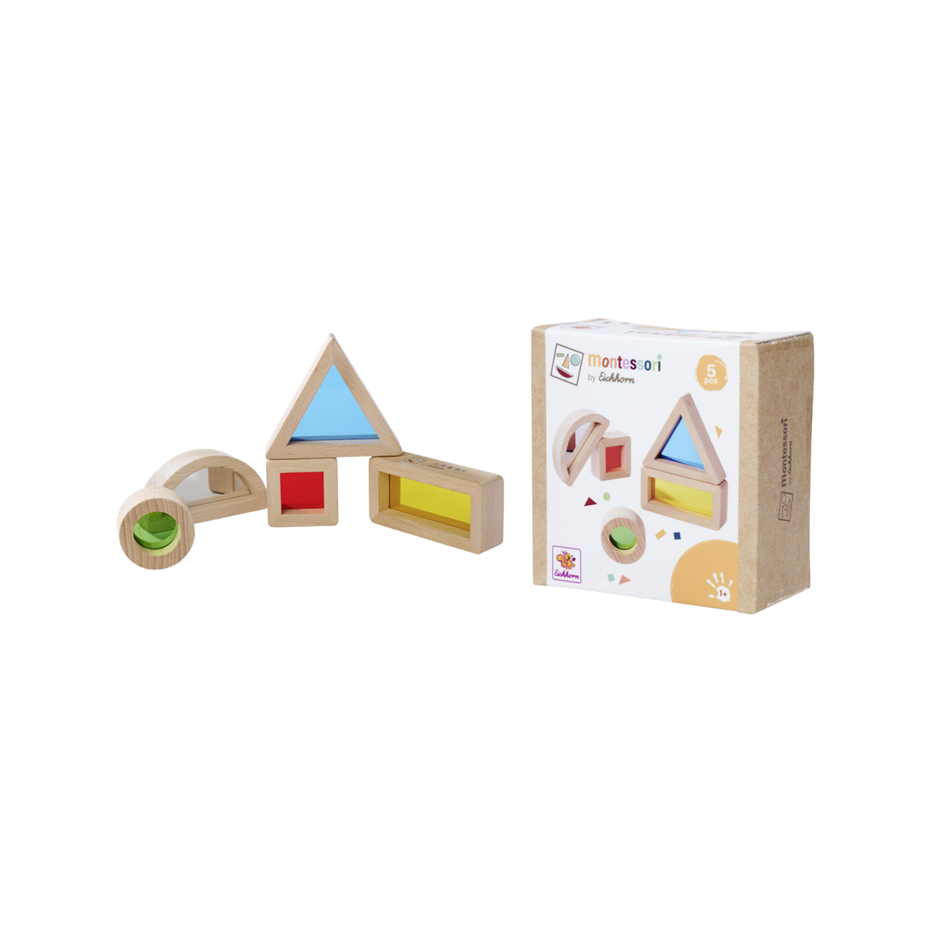 Holzspielzeug EH Montessori Fensterbausteine Mehrfarbig