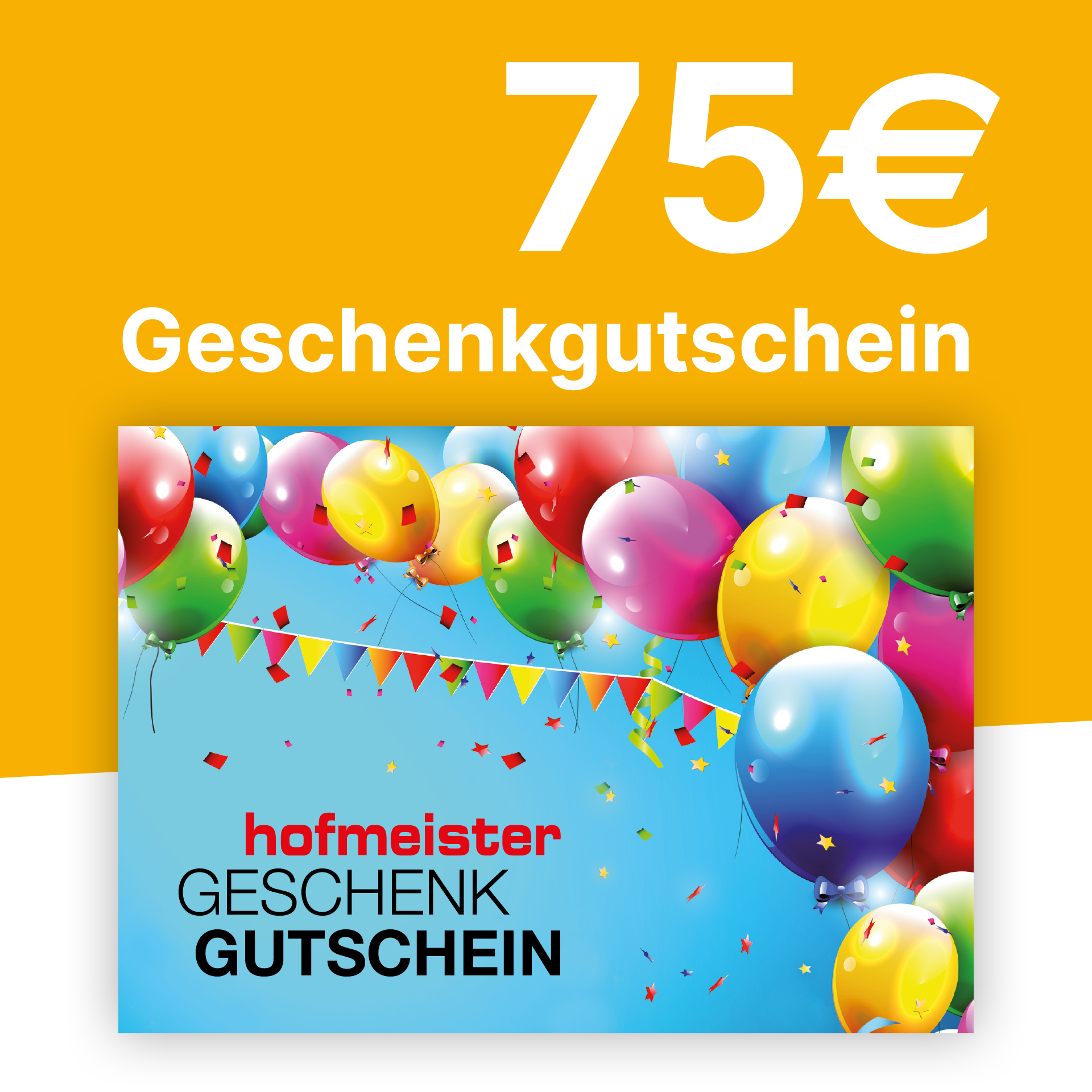 Gutschein 75,- € Gutschein 75,- €