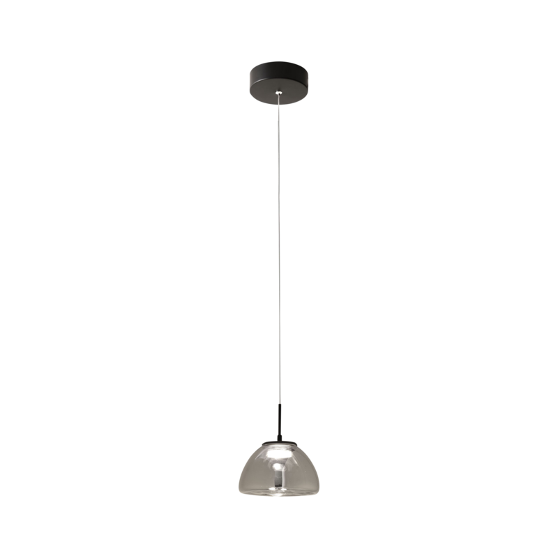 Pendelleuchte LUCILLE Grau transparent