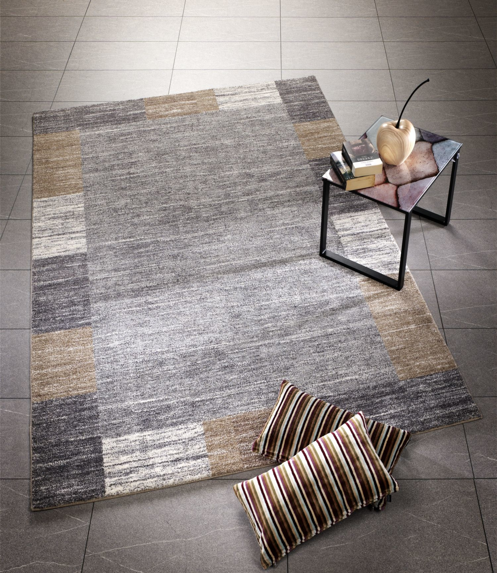 Teppich Soft Border 160x230cm Grau Teppich Soft Border 160x230cm Grau