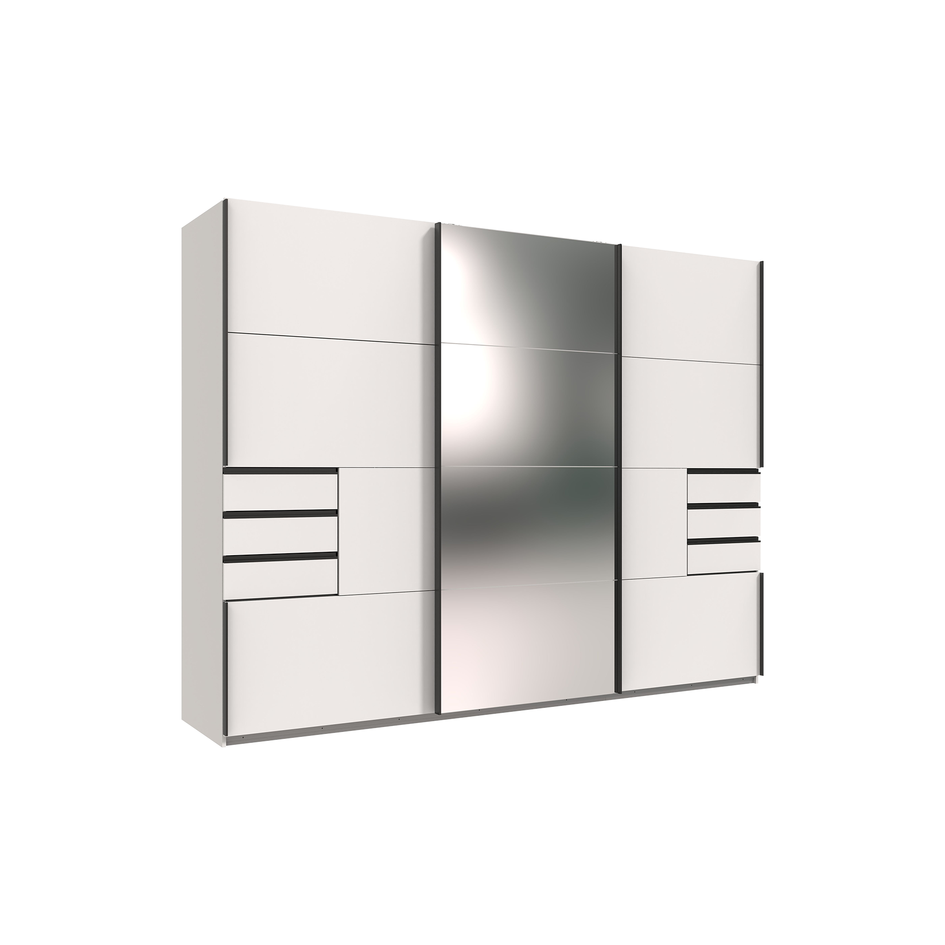 Paul Phillip Schwebetürenschrank Saigon 3-türig Weiß 64*270*208