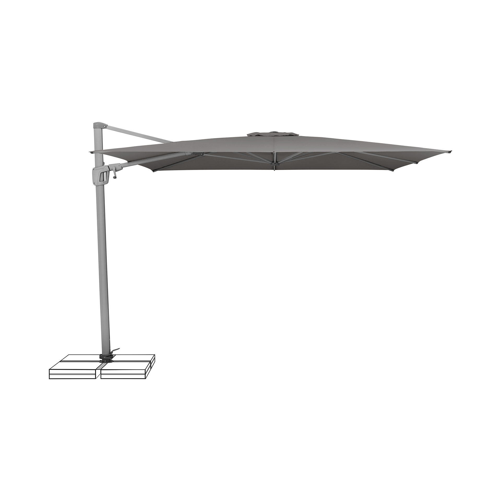 Suncomfort by Glatz Sonnenschirm Sunflex Grau