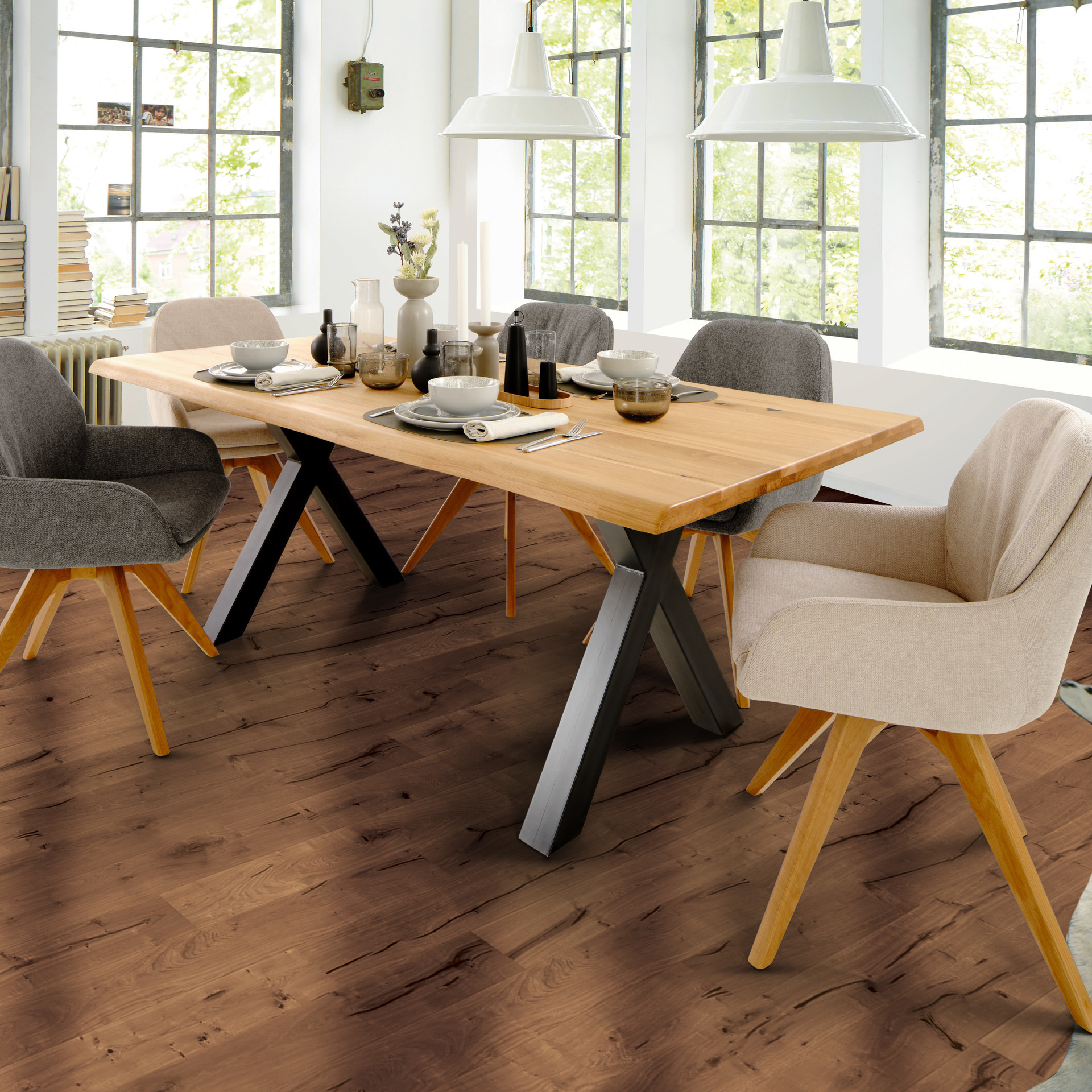 Spilker Esstisch Chiron 2 Eichefarben 200*100*76