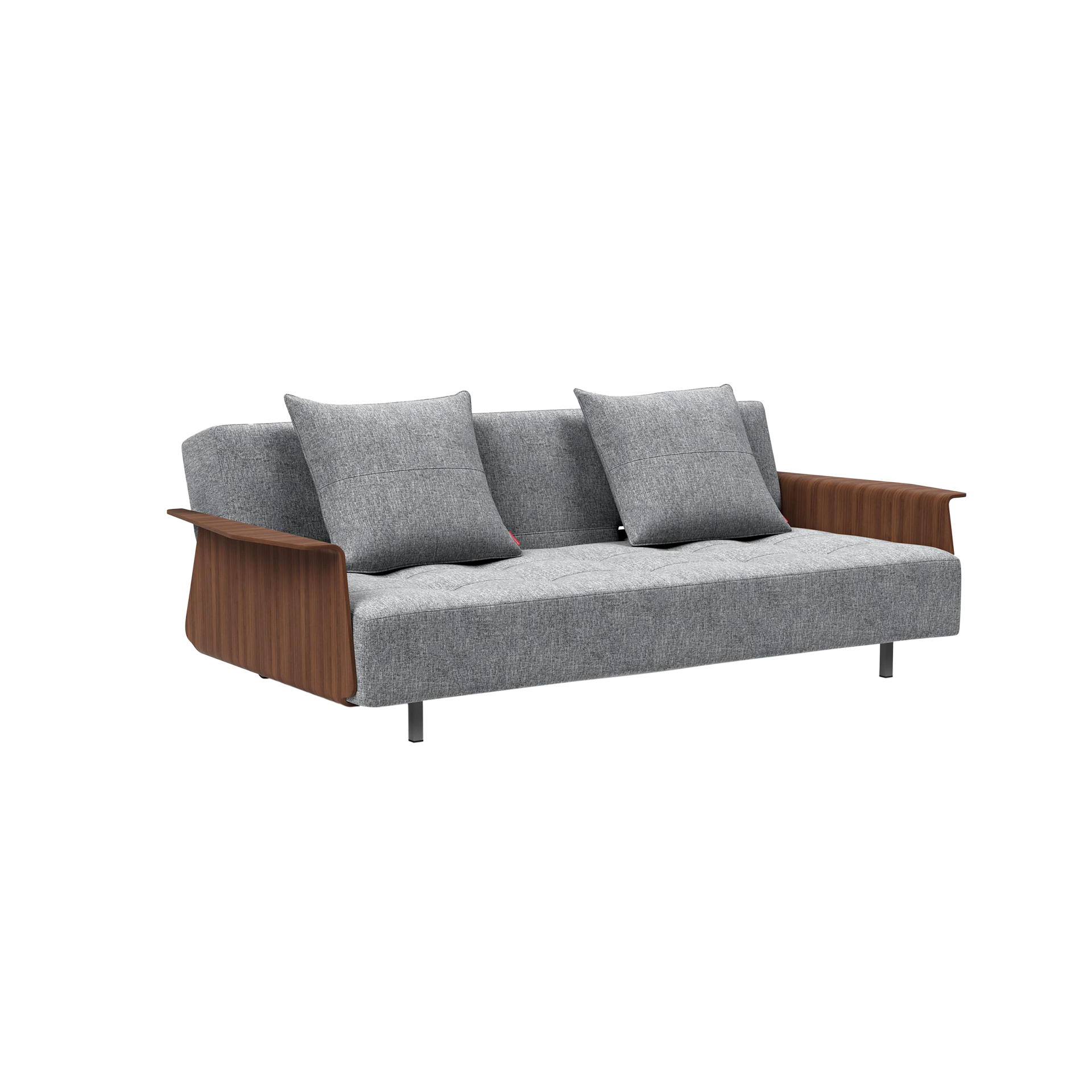 INNOVATION LIVING Schlafsofa Long Horn Bezug Granit Gestell Silber