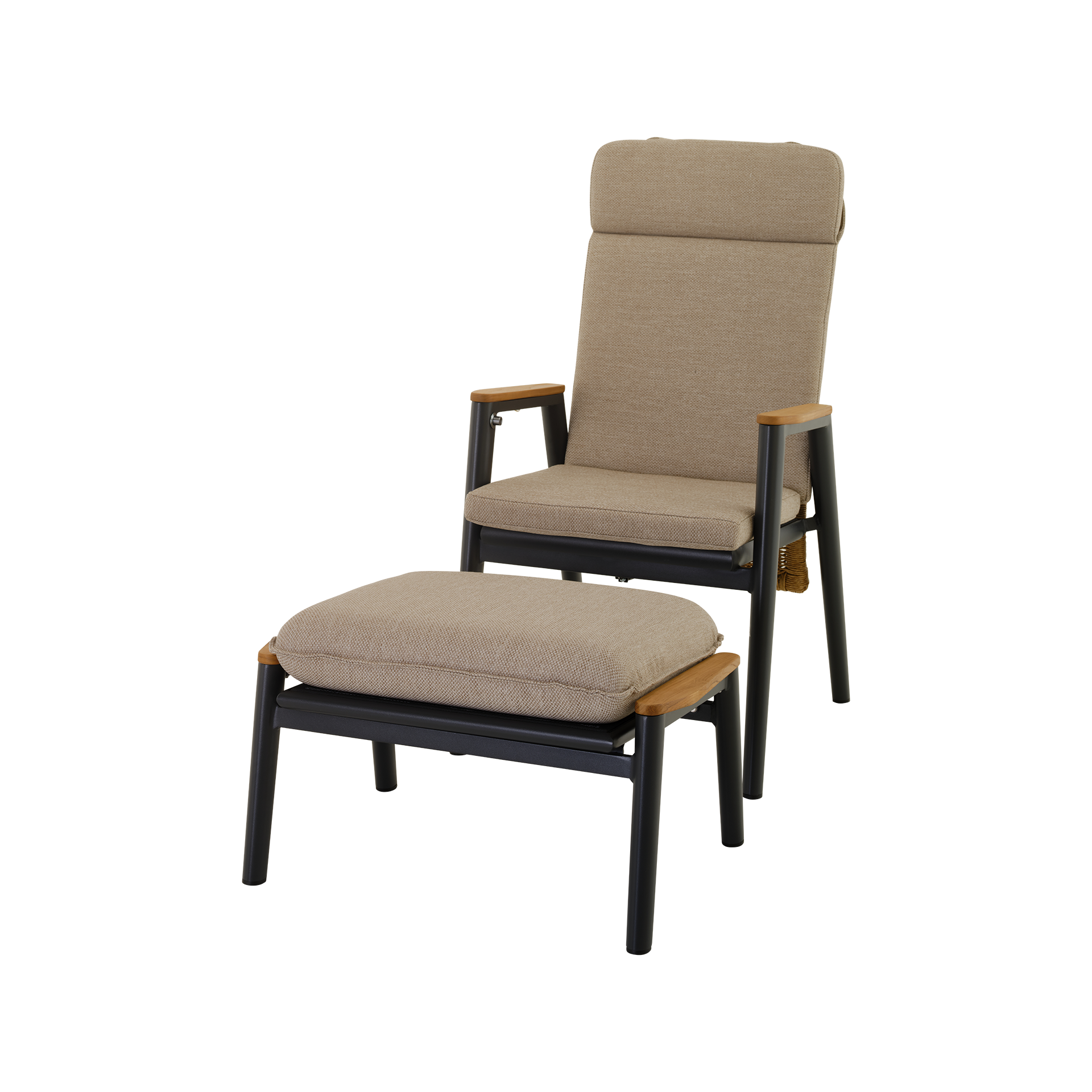 Hogarden Gartenhocker Salena Kissen Beige Gestell Charcoal Hogarden Gartenhocker Salena Kissen Beige Gestell Charcoal