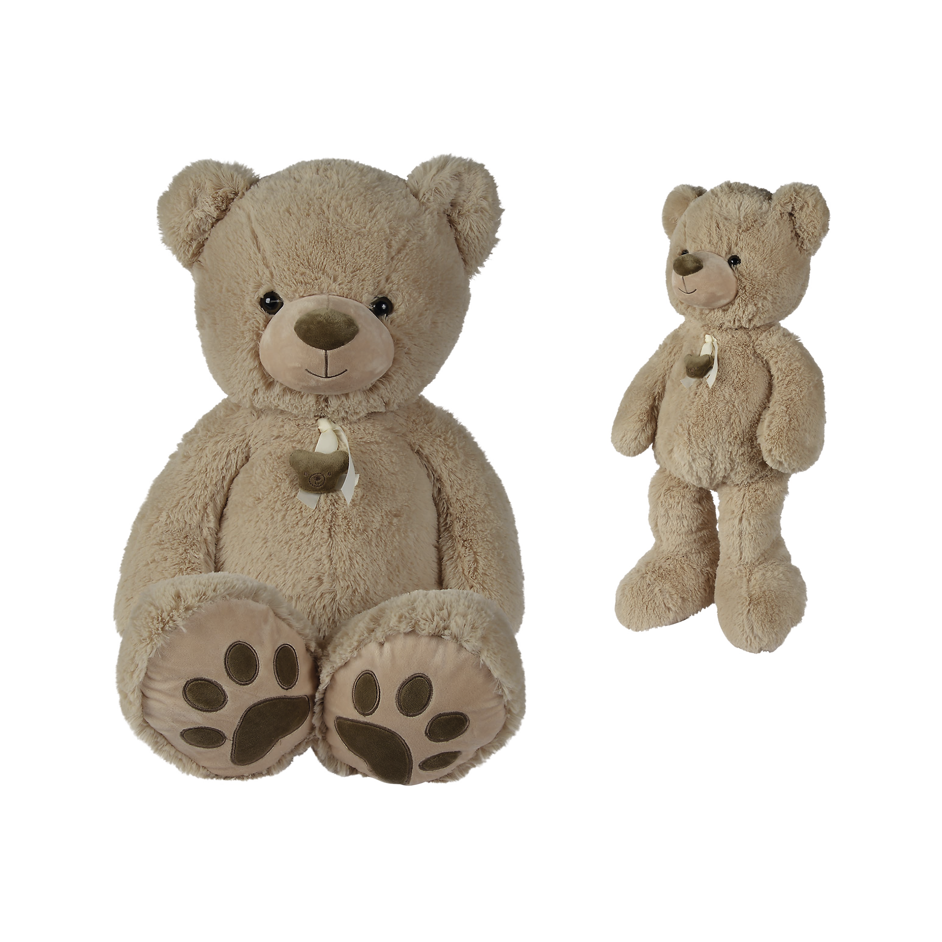 Plüschtier Nicotoy Bär mit Schleife 100cm Beige Plüschtier Nicotoy Bär mit Schleife 100cm Beige