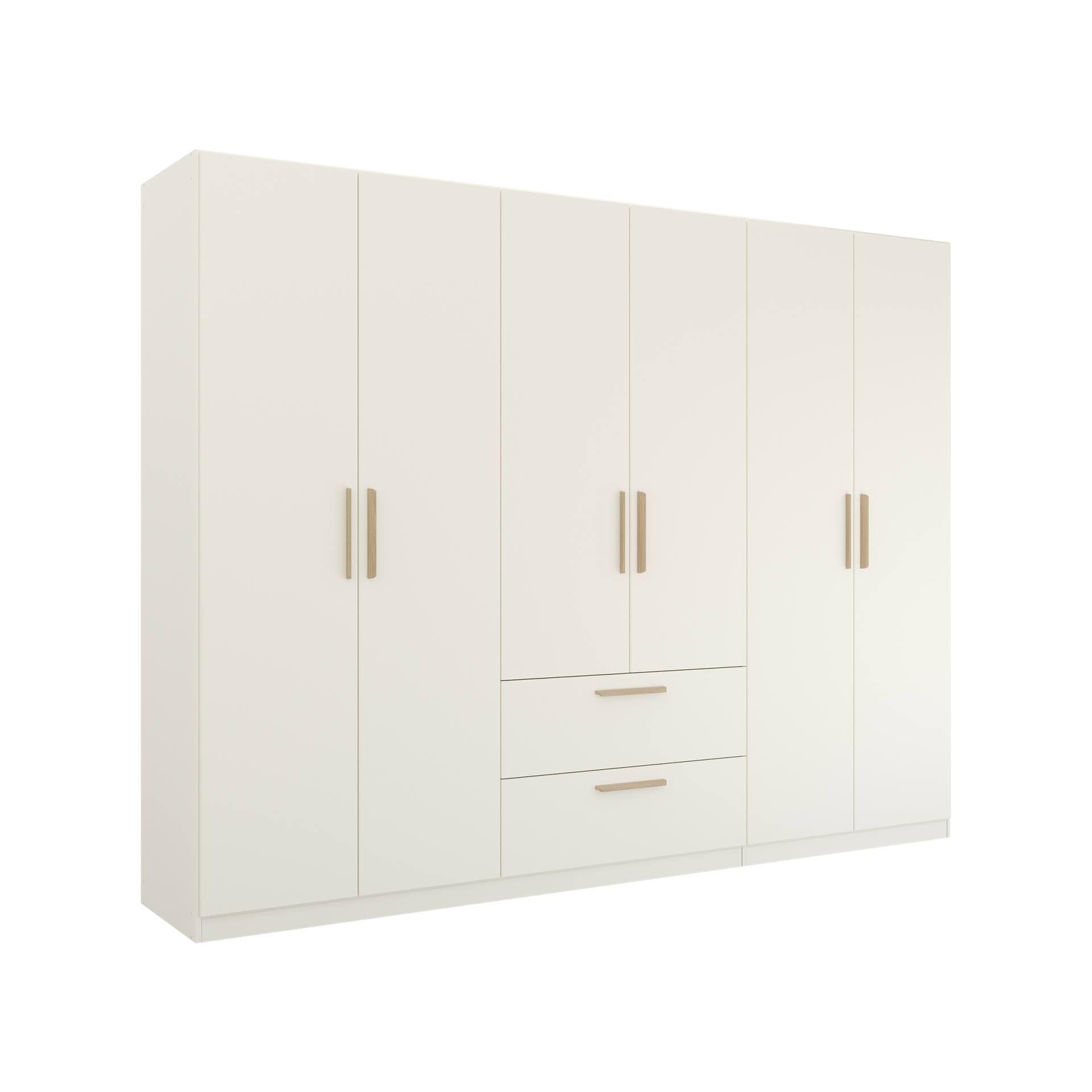 Drehtürenschrank Skandi 6-türig Weiß 54*271*210 Drehtürenschrank Skandi 6-türig Weiß 54*271*210