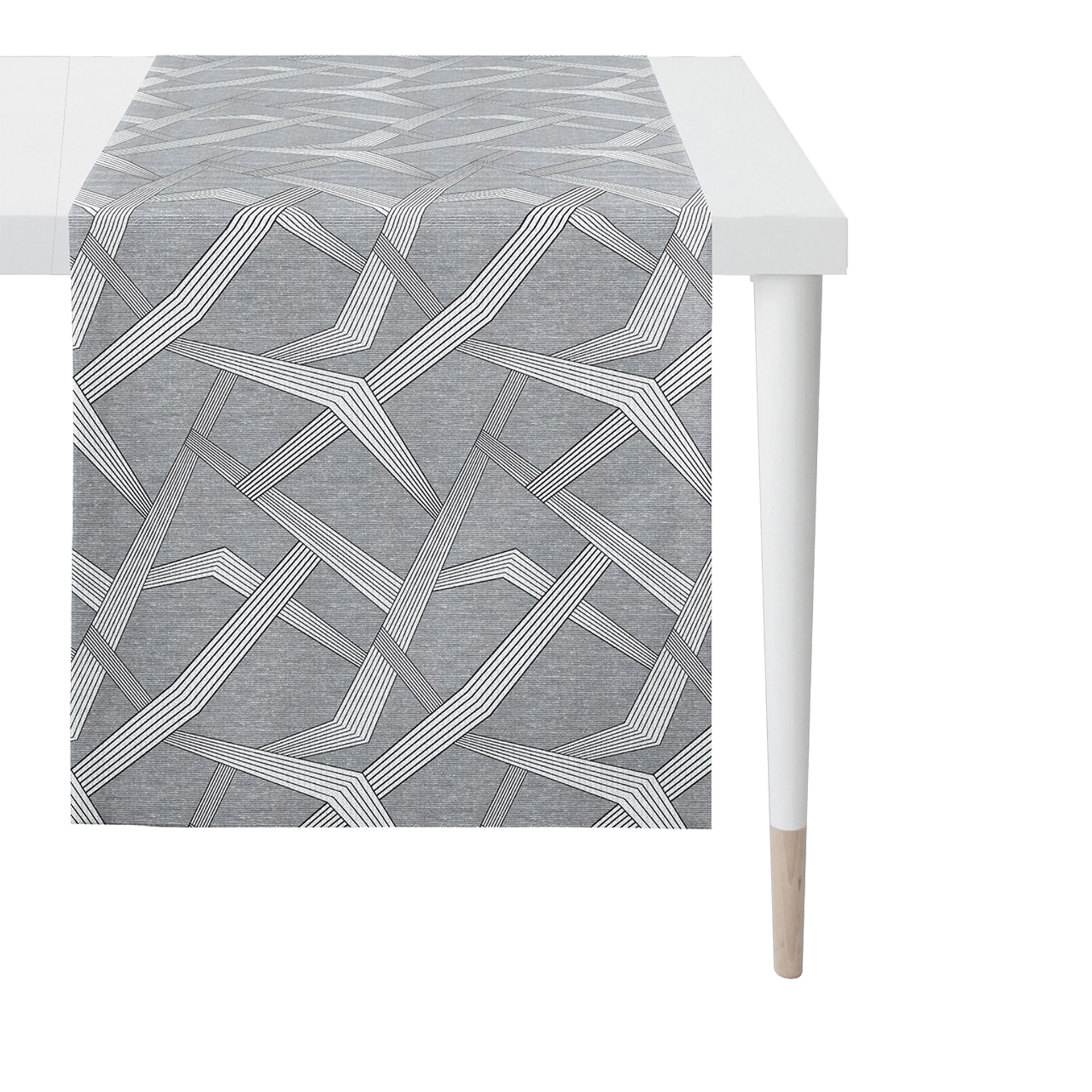 Tischläufer Domino Grau 44x140 Tischläufer Domino Grau 44x140