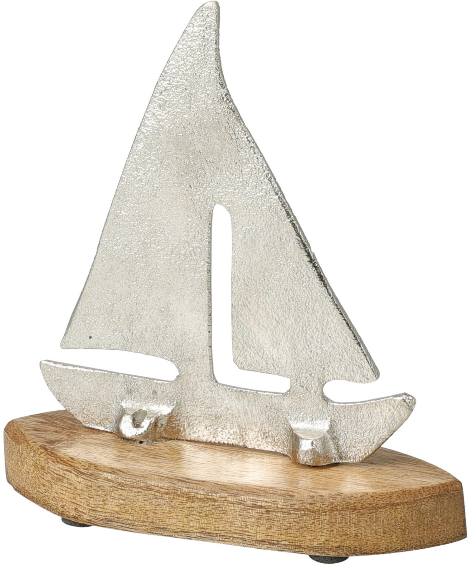 Dekoaufsteller Boot Silber Braun Dekoaufsteller Boot Silber Braun