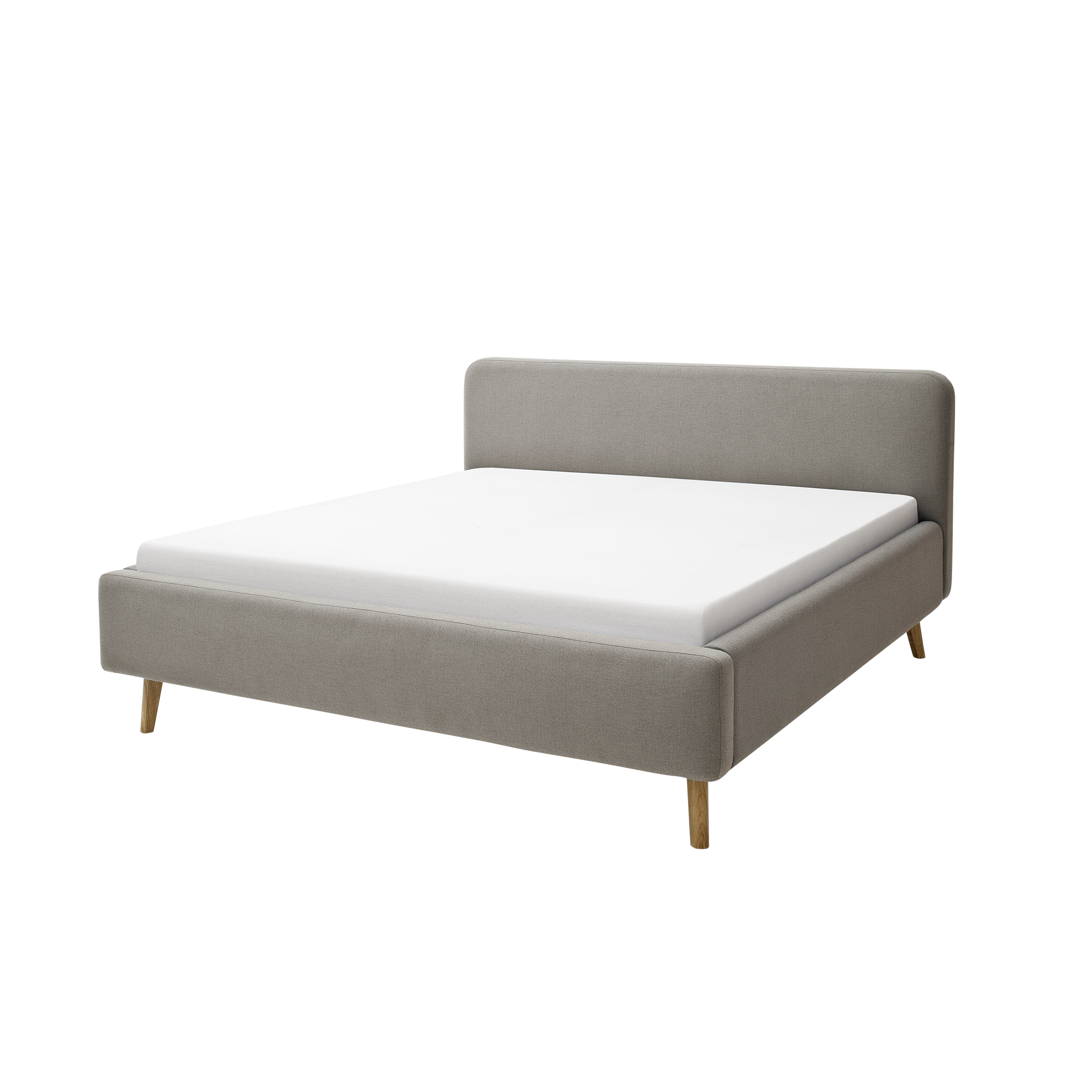Polsterbett Mattilda Bezug Taupe Fuß Eiche 160x200 cm Polsterbett Mattilda Bezug Taupe Fuß Eiche 160x200 cm