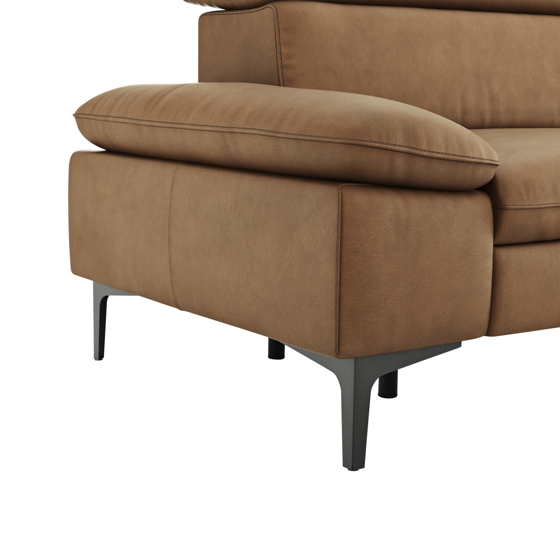 Global wohnen Sofa 3-Sitzer Felipa Leder Retro Cognac Kopfteilverstellung Relaxfunktion motorisch Rücken echt Global wohnen Sofa 3-Sitzer Felipa Leder Retro Cognac Kopfteilverstellung Relaxfunktion motorisch Rücken echt