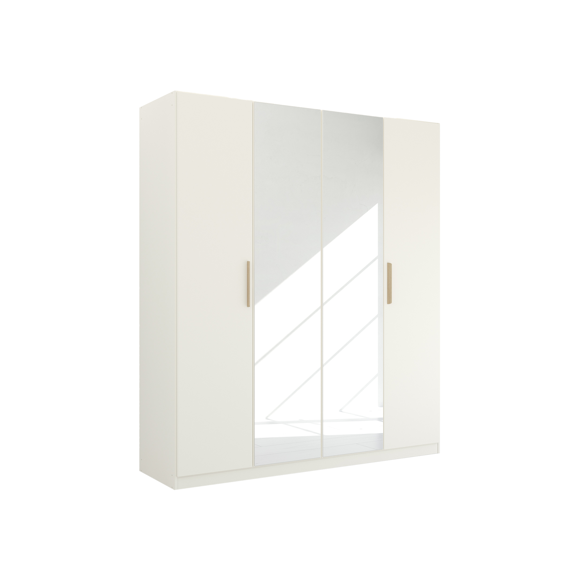 Drehtürenschrank Skandi 4-türig Weiß 54*181*210 Drehtürenschrank Skandi 4-türig Weiß 54*181*210