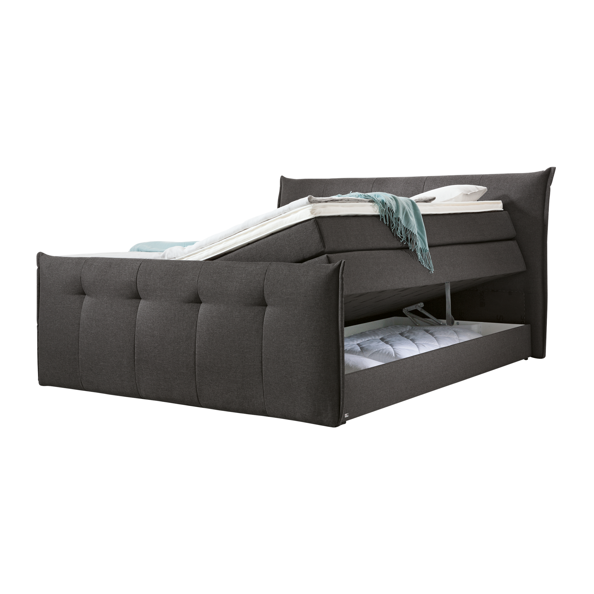 set one by Musterring Boxspringbett Florida Anthrazit 180x200 cm Matratze H3 - fest, ab ca. 80 kg set one by Musterring Boxspringbett Florida Anthrazit 180x200 cm Matratze H3 - fest, ab ca. 80 kg